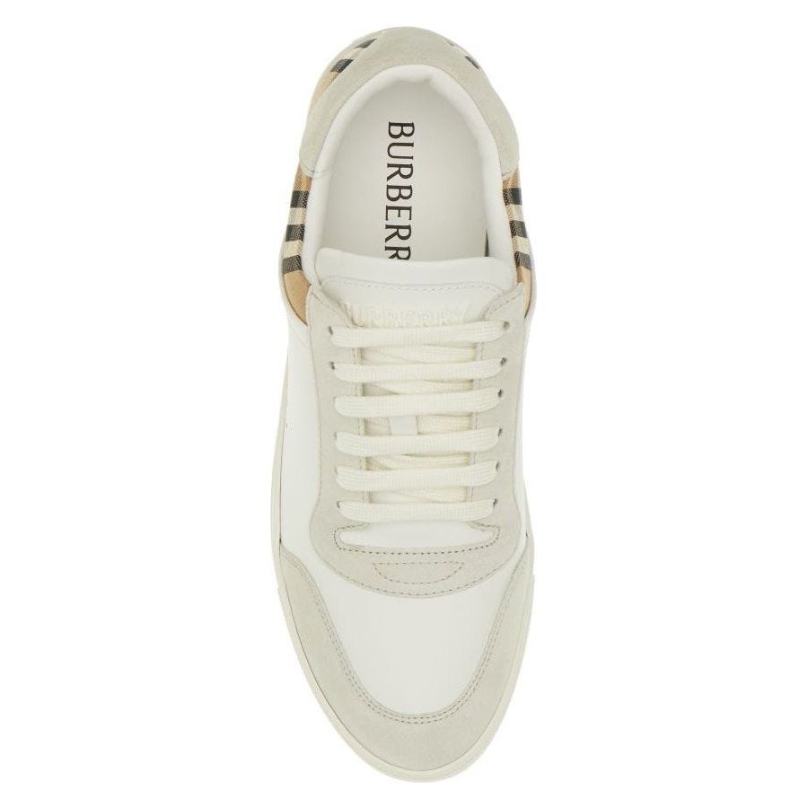 White Multicolor Calf Leather Sneakers