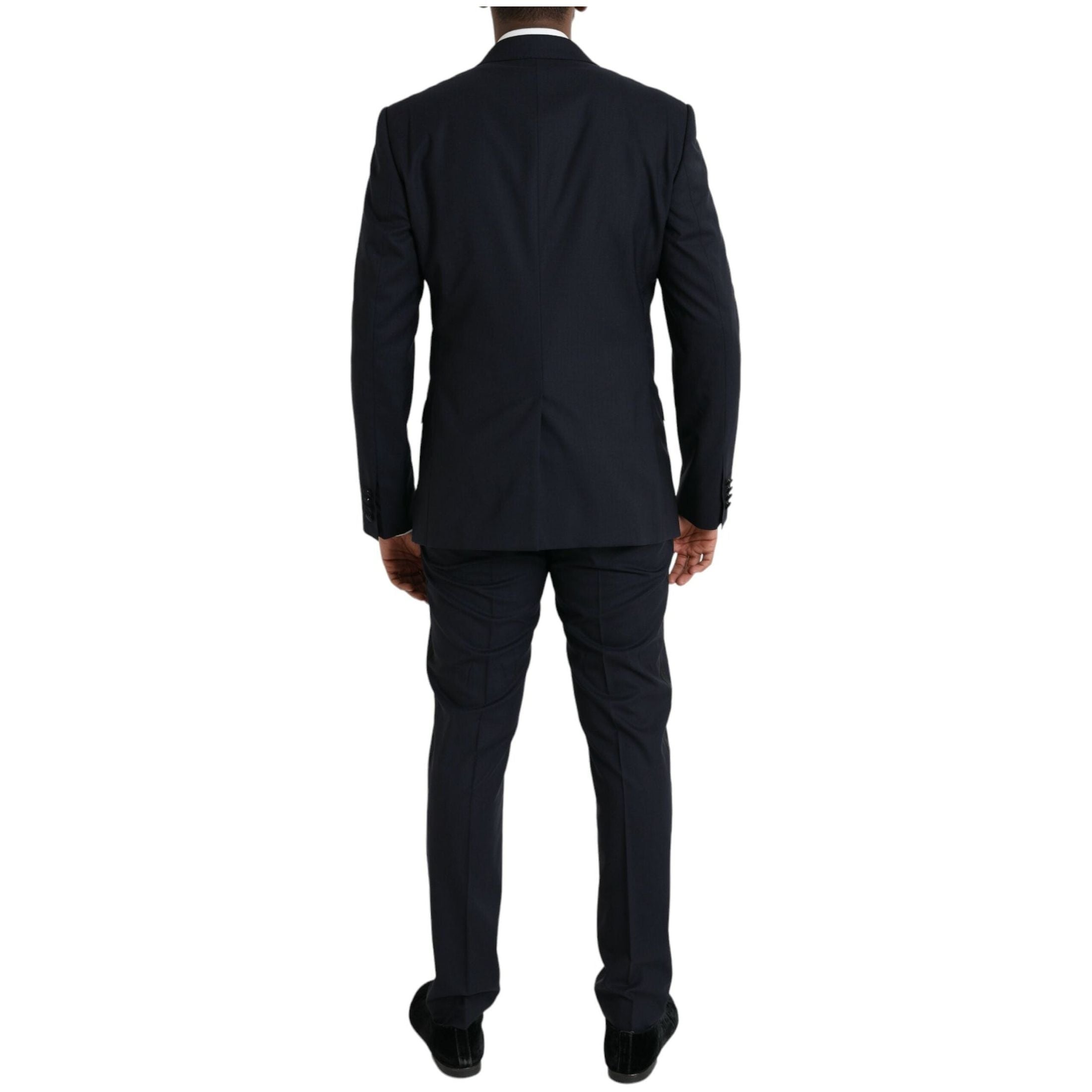 Dark Blue MARTINI Wool Formal 3 Piece Suit