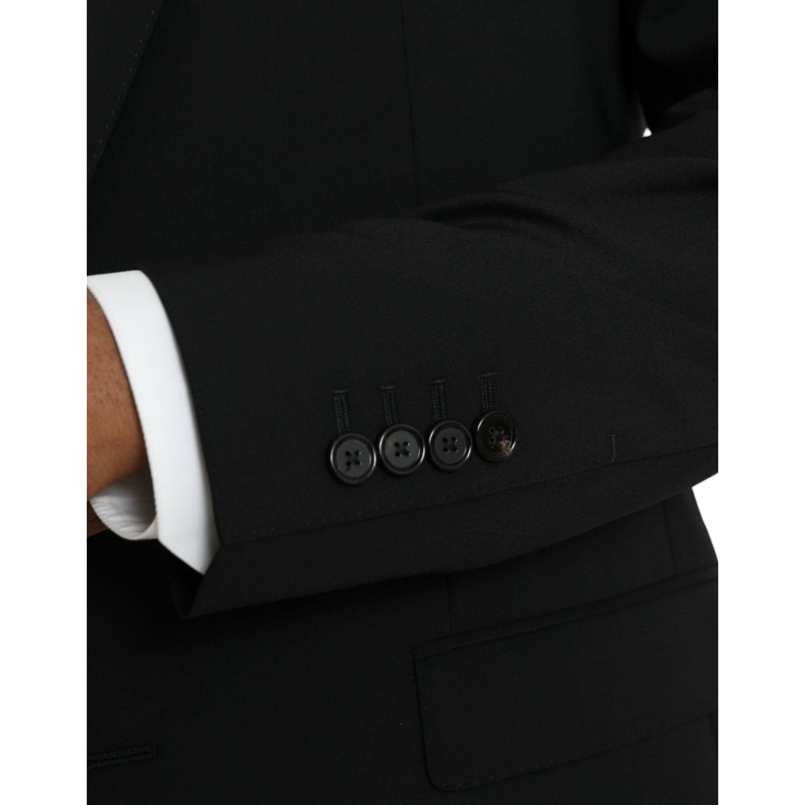 Black Wool MARTINI Formal 2 Piece Suit