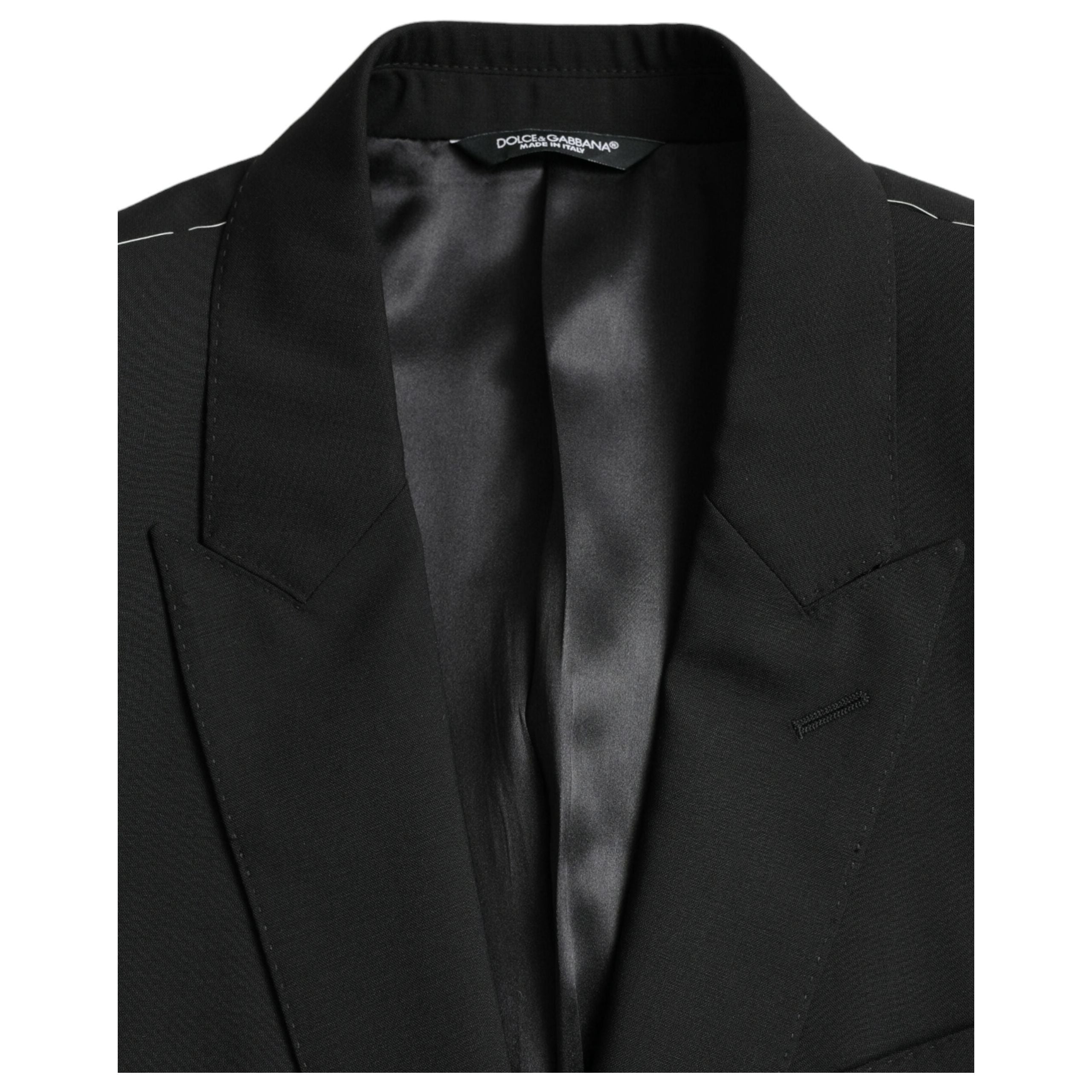 Black Wool MARTINI Formal 2 Piece Suit