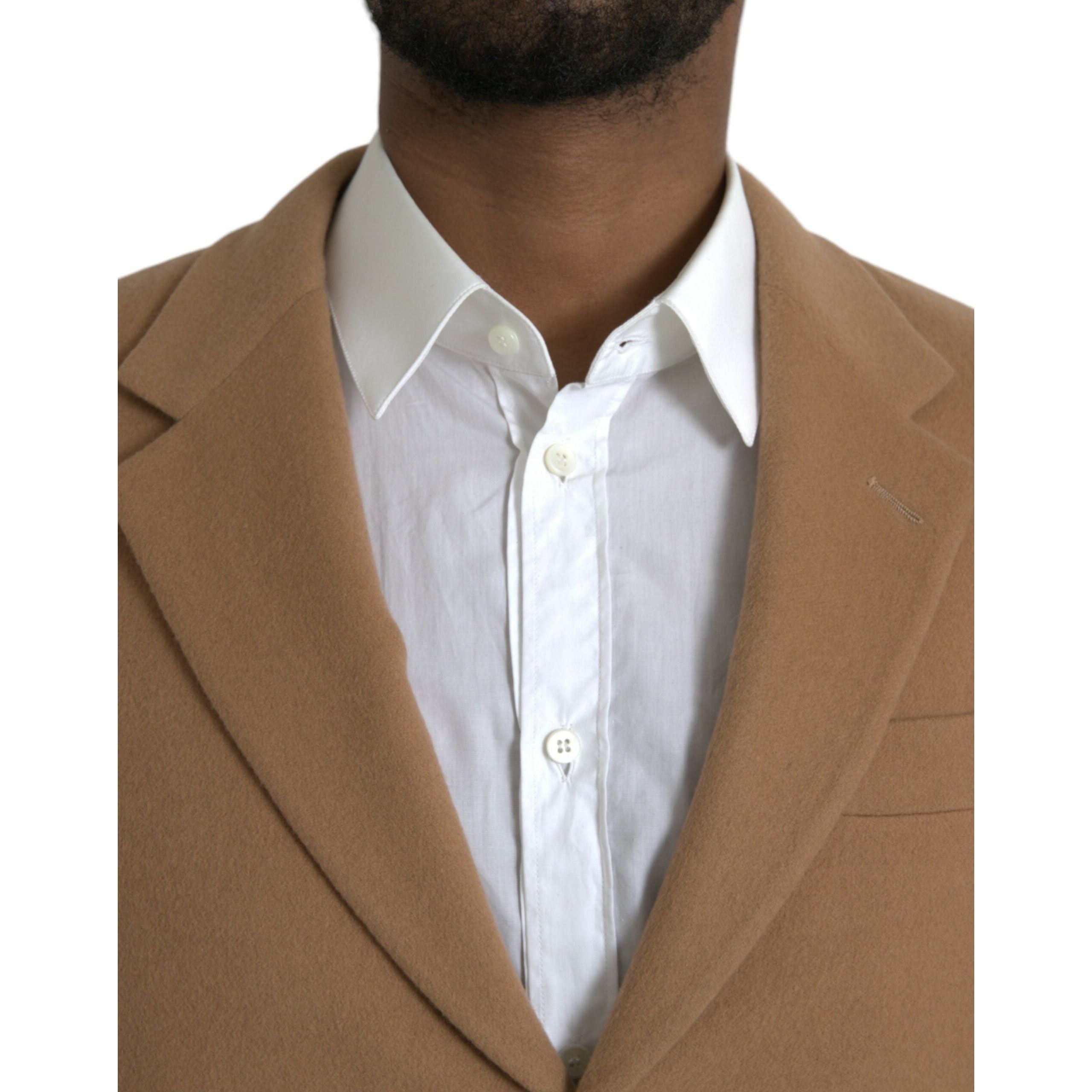 Brown Cashmere 2 Piece Single Breasted Suit