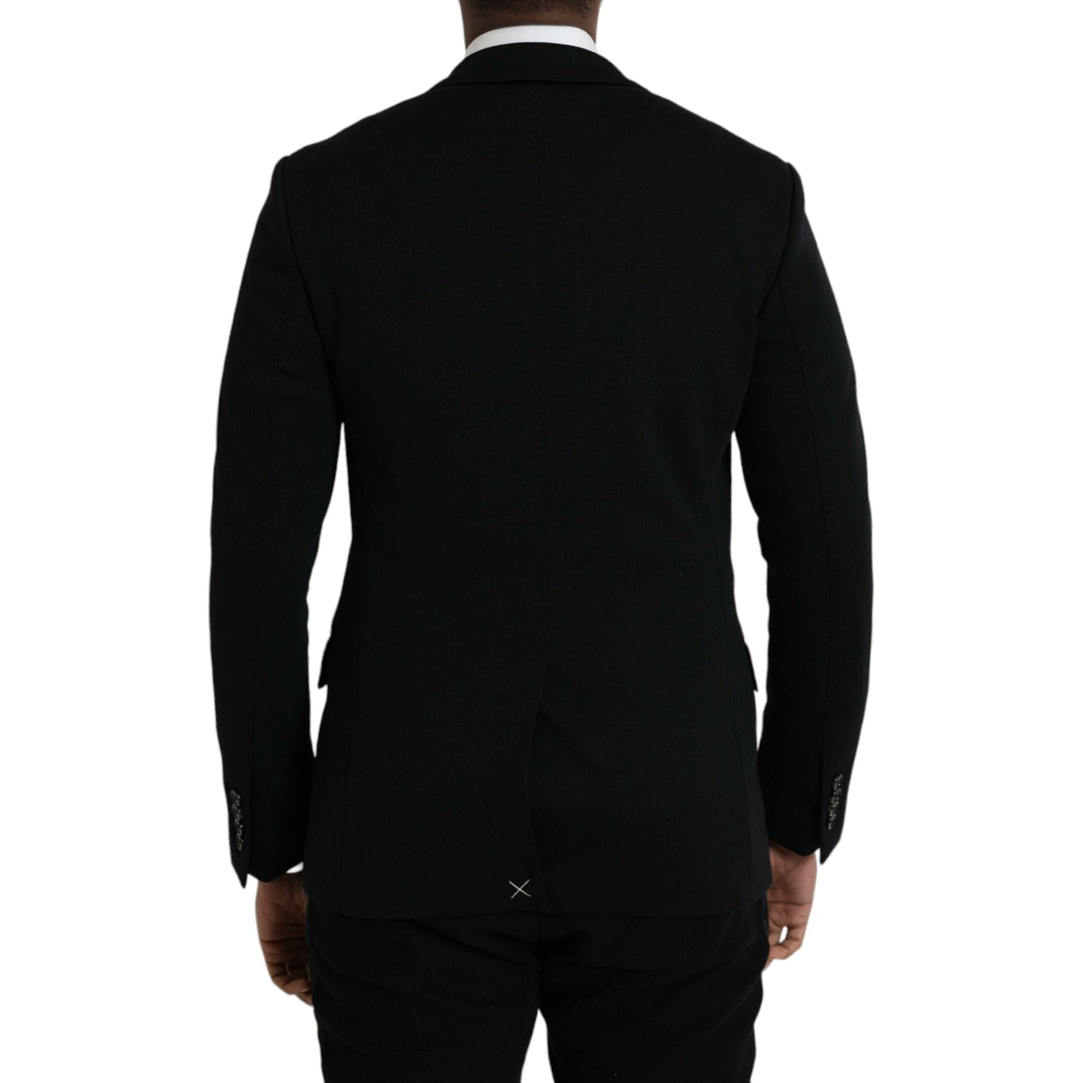 Black Wool 2 Piece Single Breasted Suit