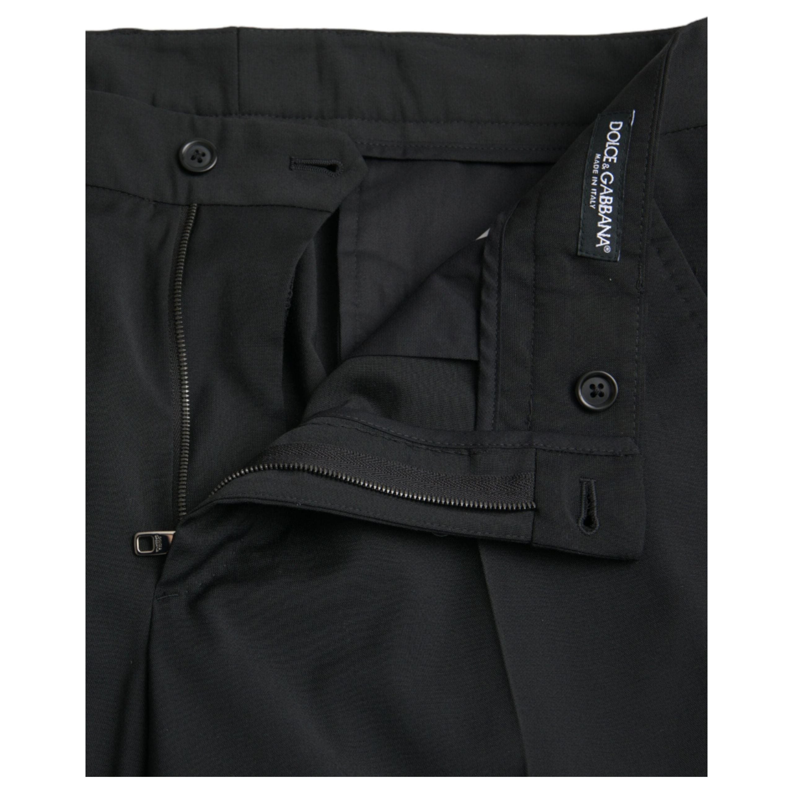 Black Wool SlimFit Dress Formal Pants