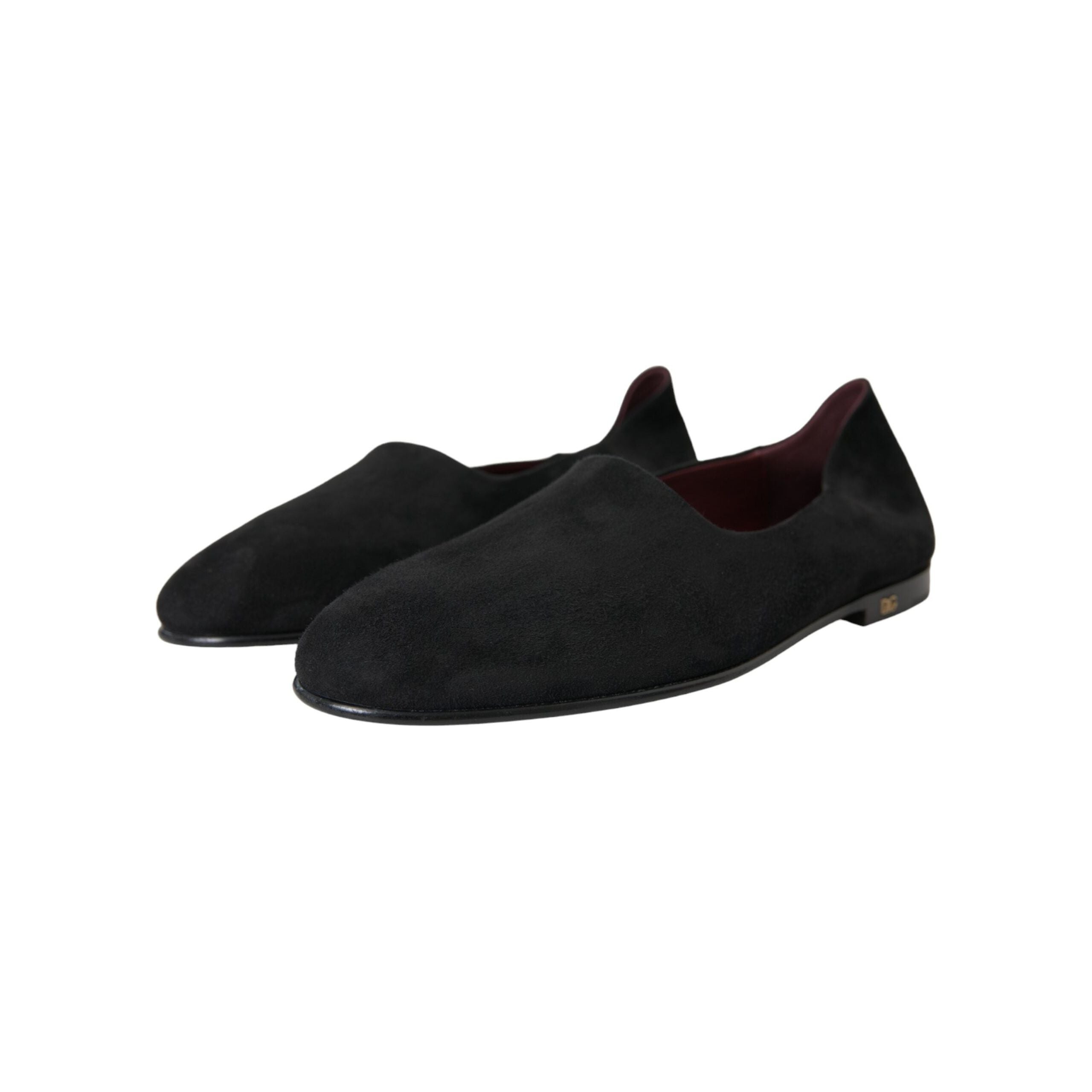 Black Suede Loafers Formal Dress Slip On Shoes