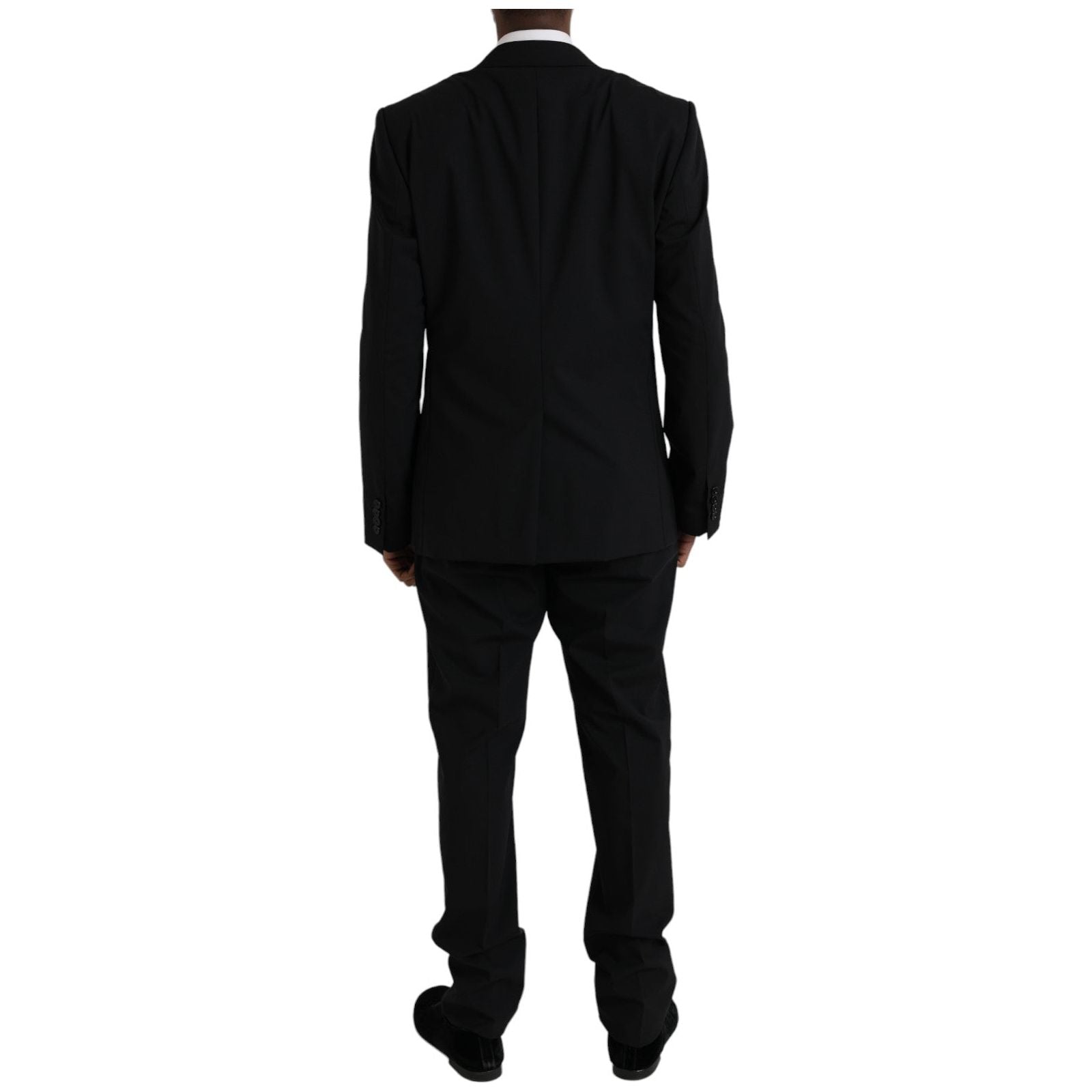 Black MARTINI Wool Formal 2 Piece Suit