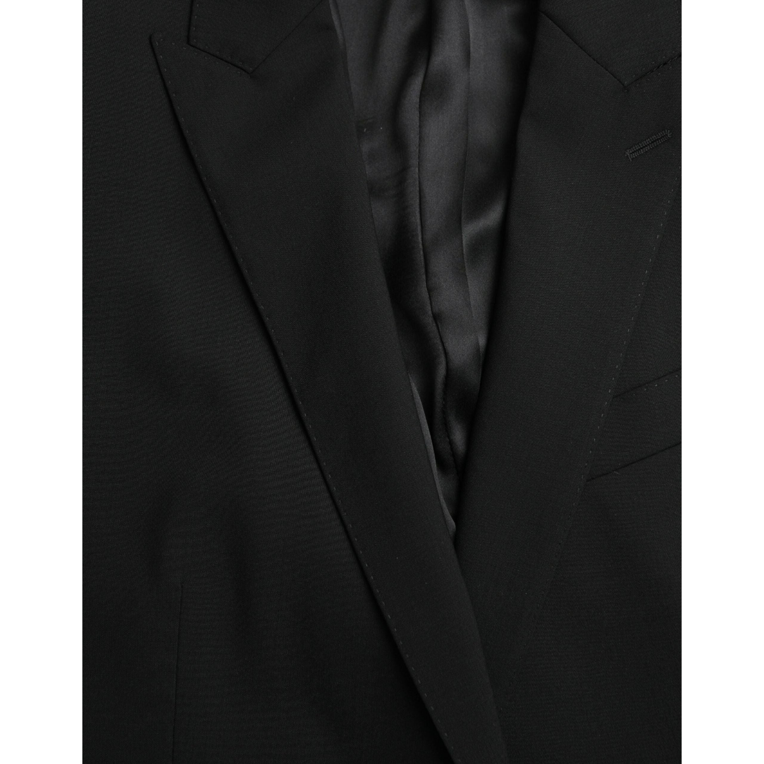 Black MARTINI Wool Formal 2 Piece Suit