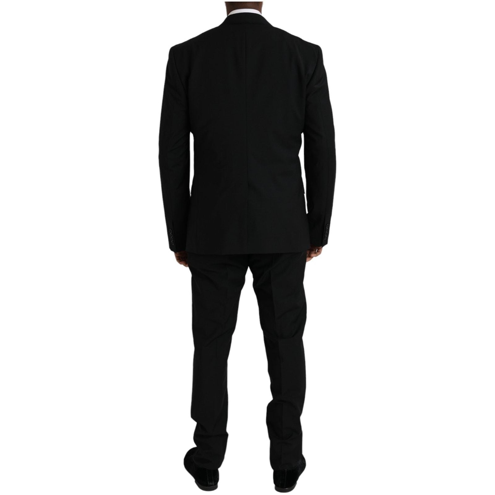 Black Polyester STAFF Formal 3 Piece Suit