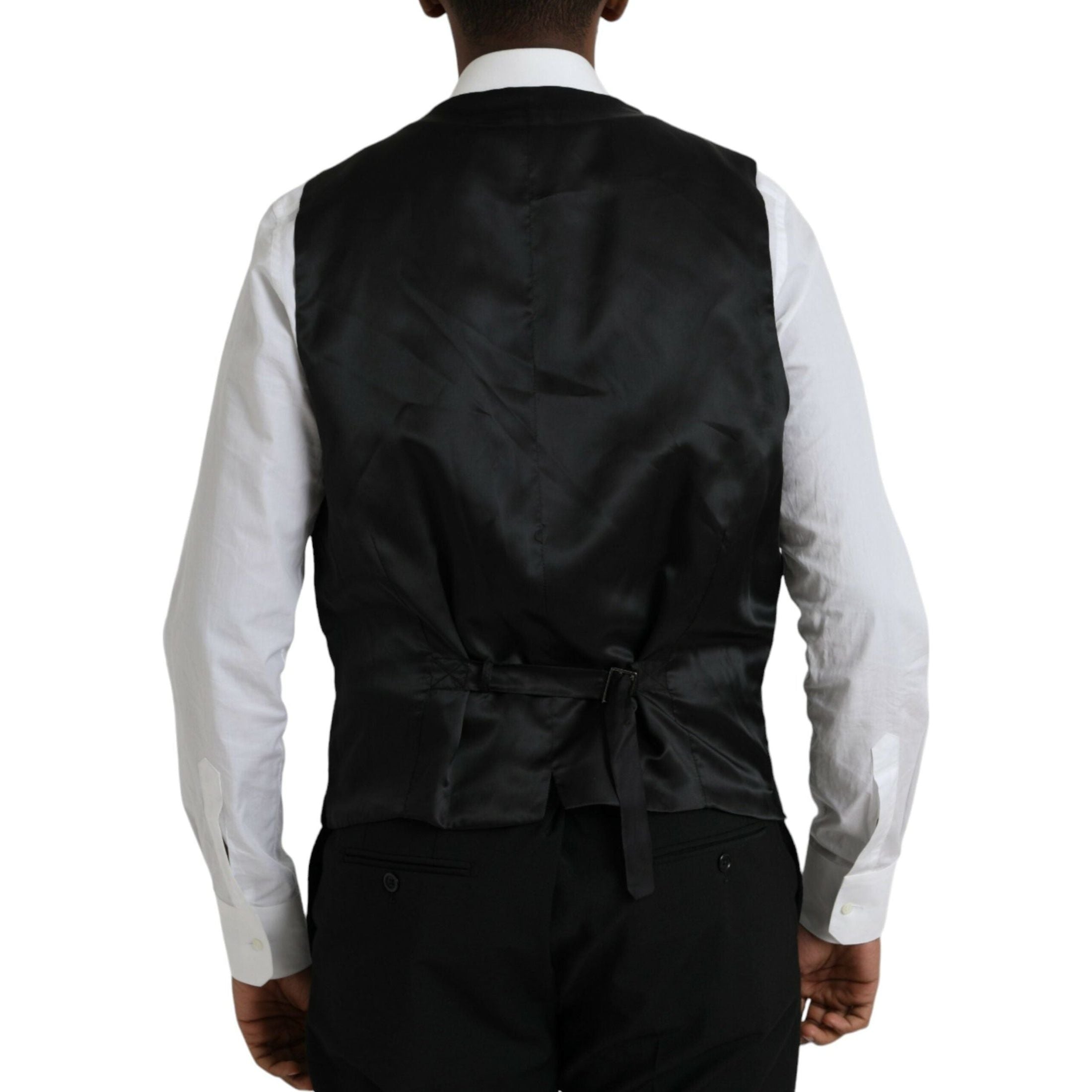 Black Polyester STAFF Formal 3 Piece Suit