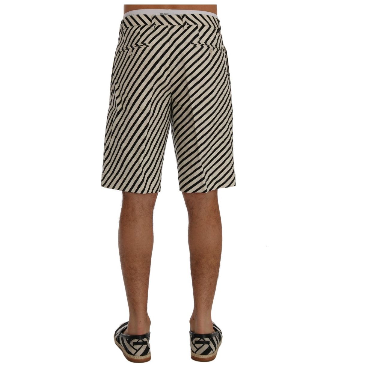 Striped Hemp Casual Shorts