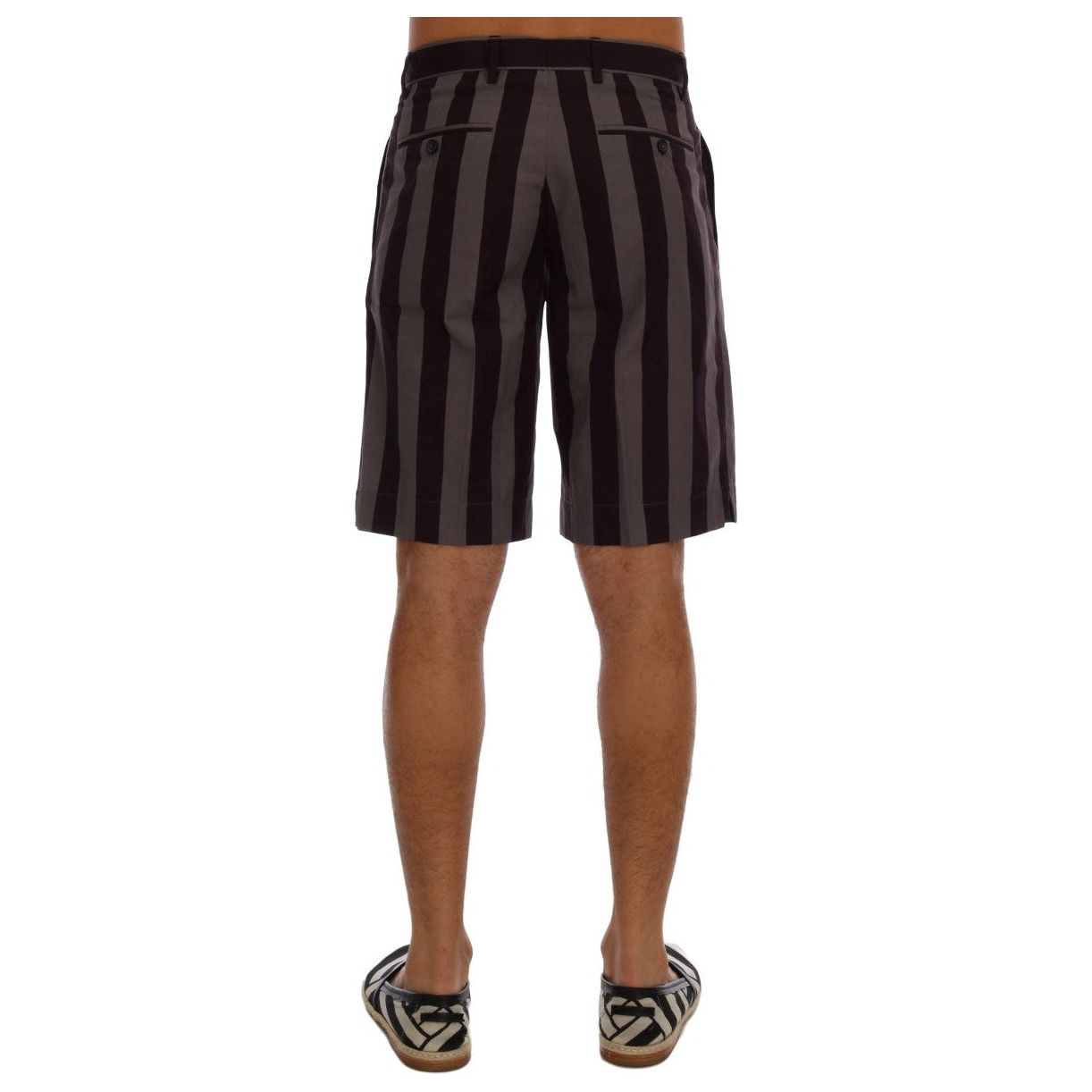 Casual Striped Cotton Shorts