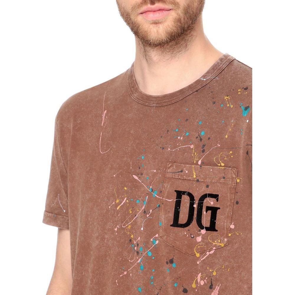 Embroidered Cotton Splatter Tee