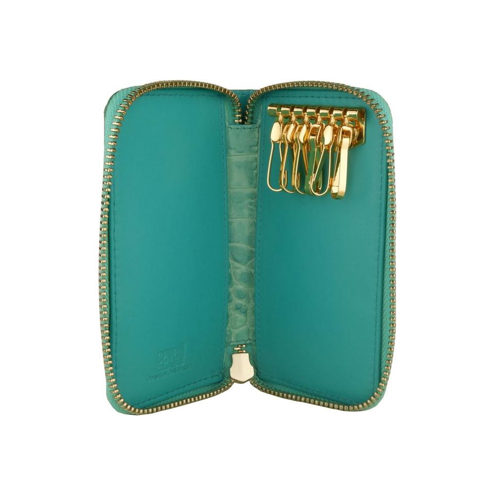 Chic Turquoise Leather Keyholder