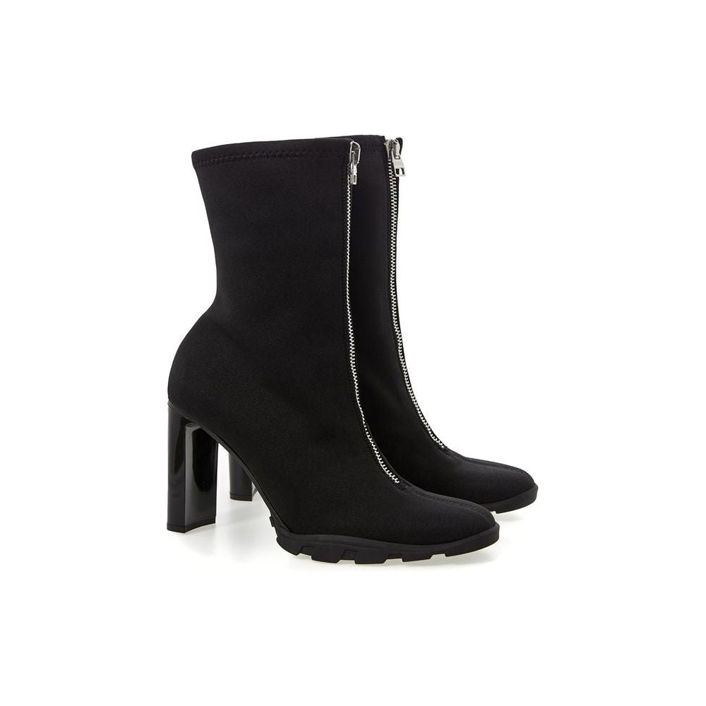 Sleek Neoprene Leather Boots