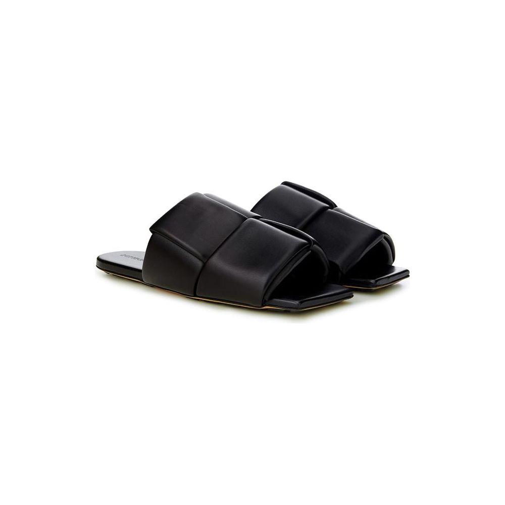 Elegant Black Leather Sandals