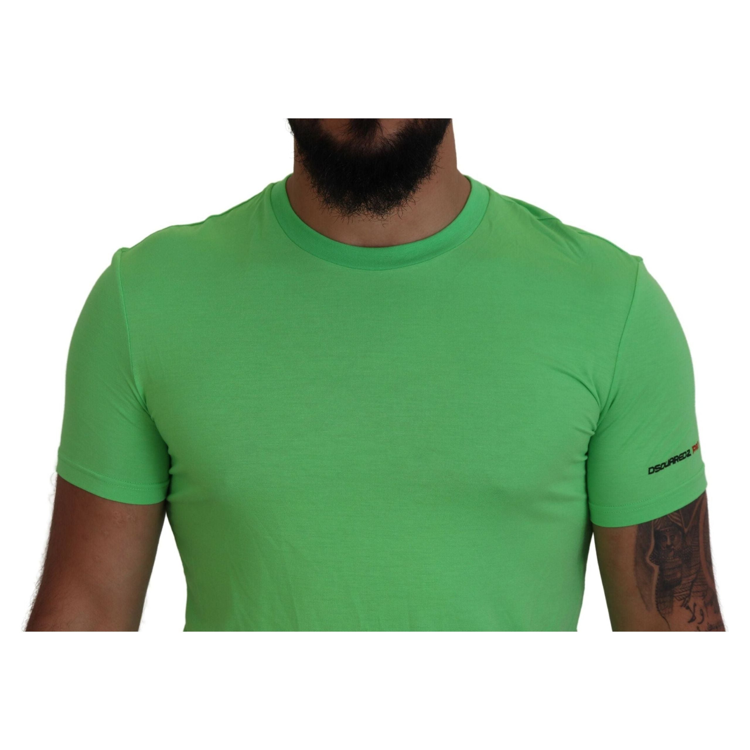 Green Modal Short Sleeves Crewneck T-shirt