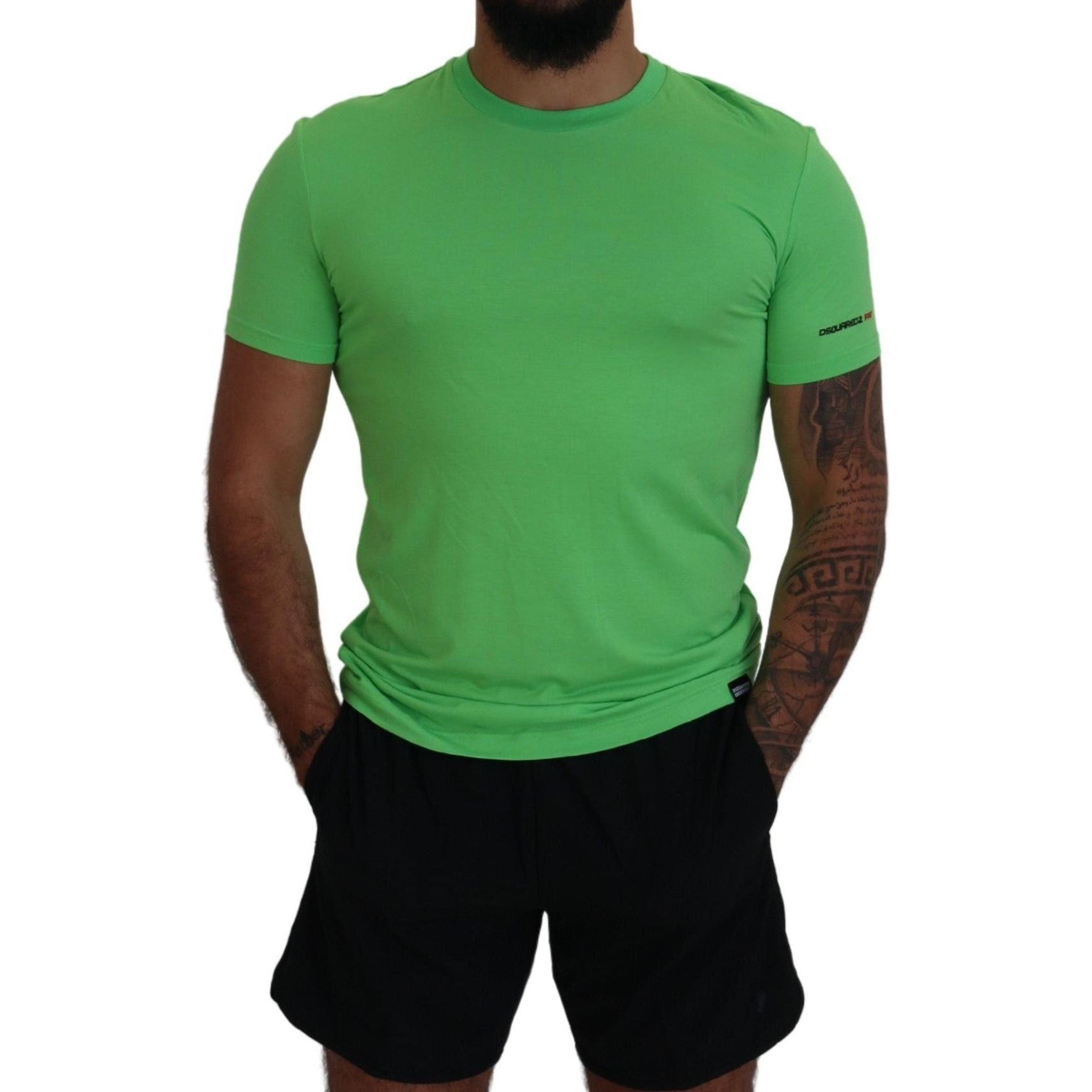 Green Modal Short Sleeves Crewneck T-shirt