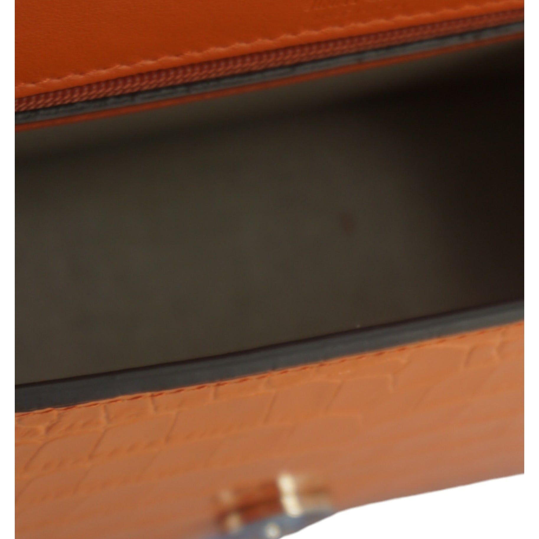 Orange Leather Top Handle and Shoulder Bag