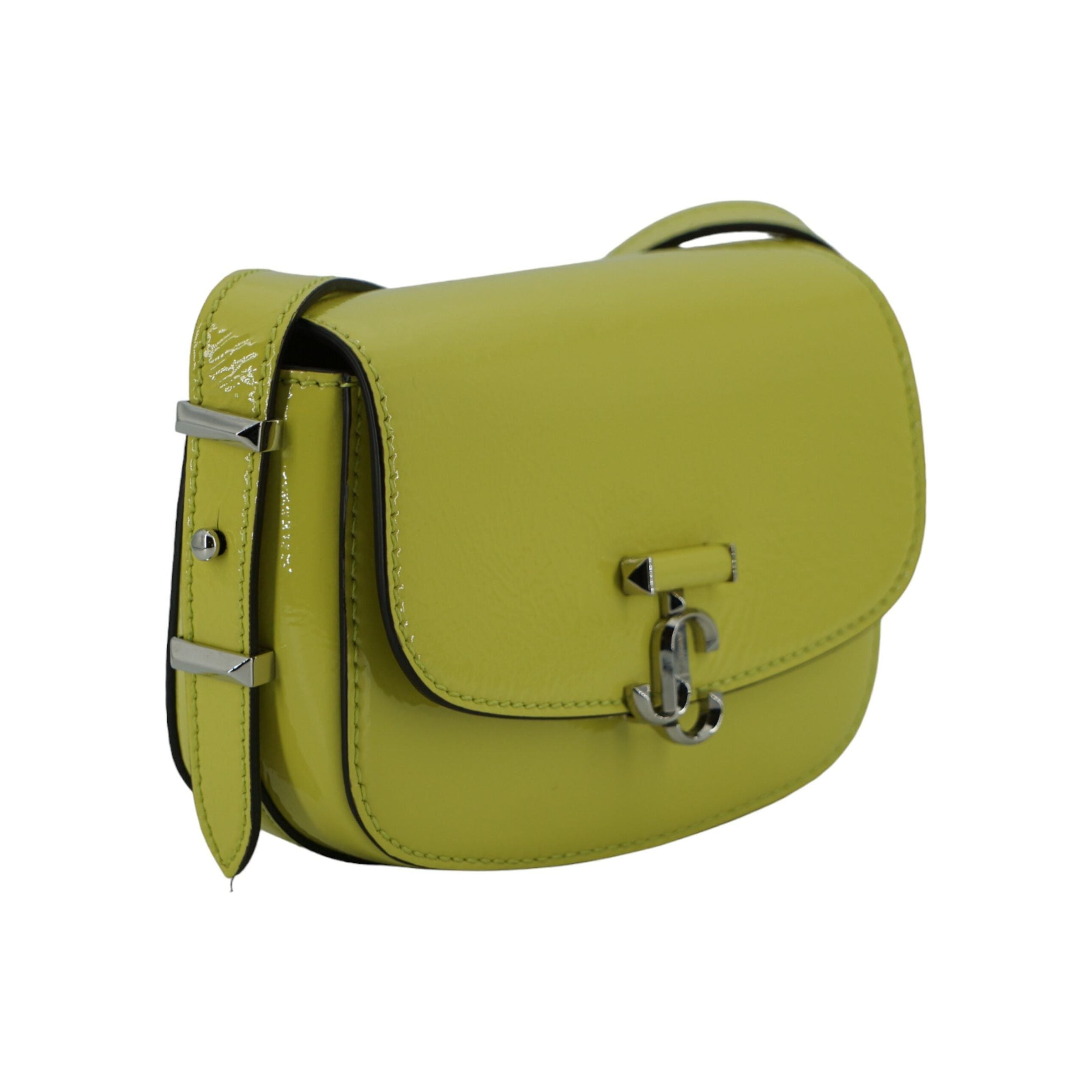 Lime Yellow Leather Small Shoulder Bag