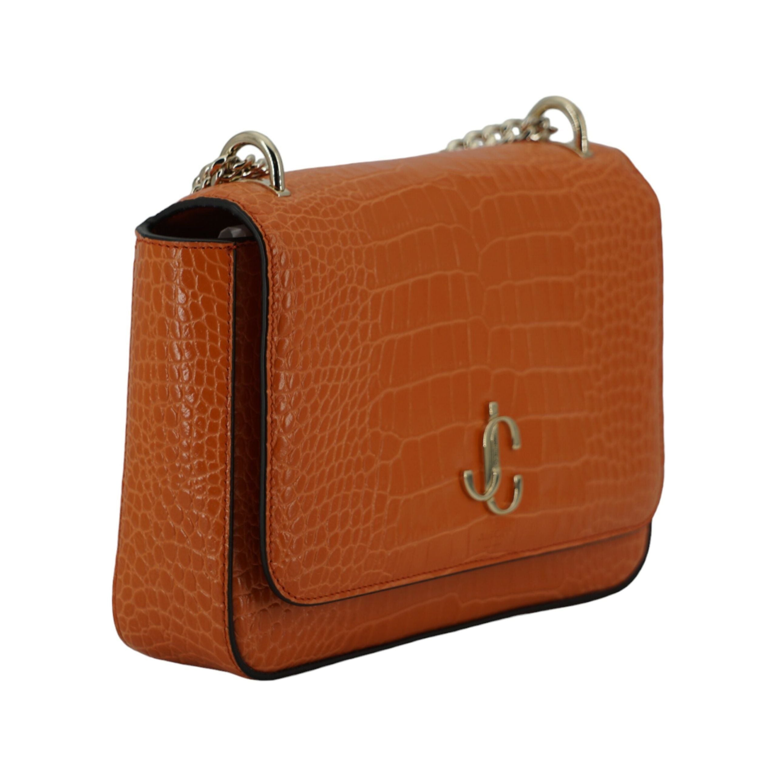 Amber Orange Leather Shoulder Bag