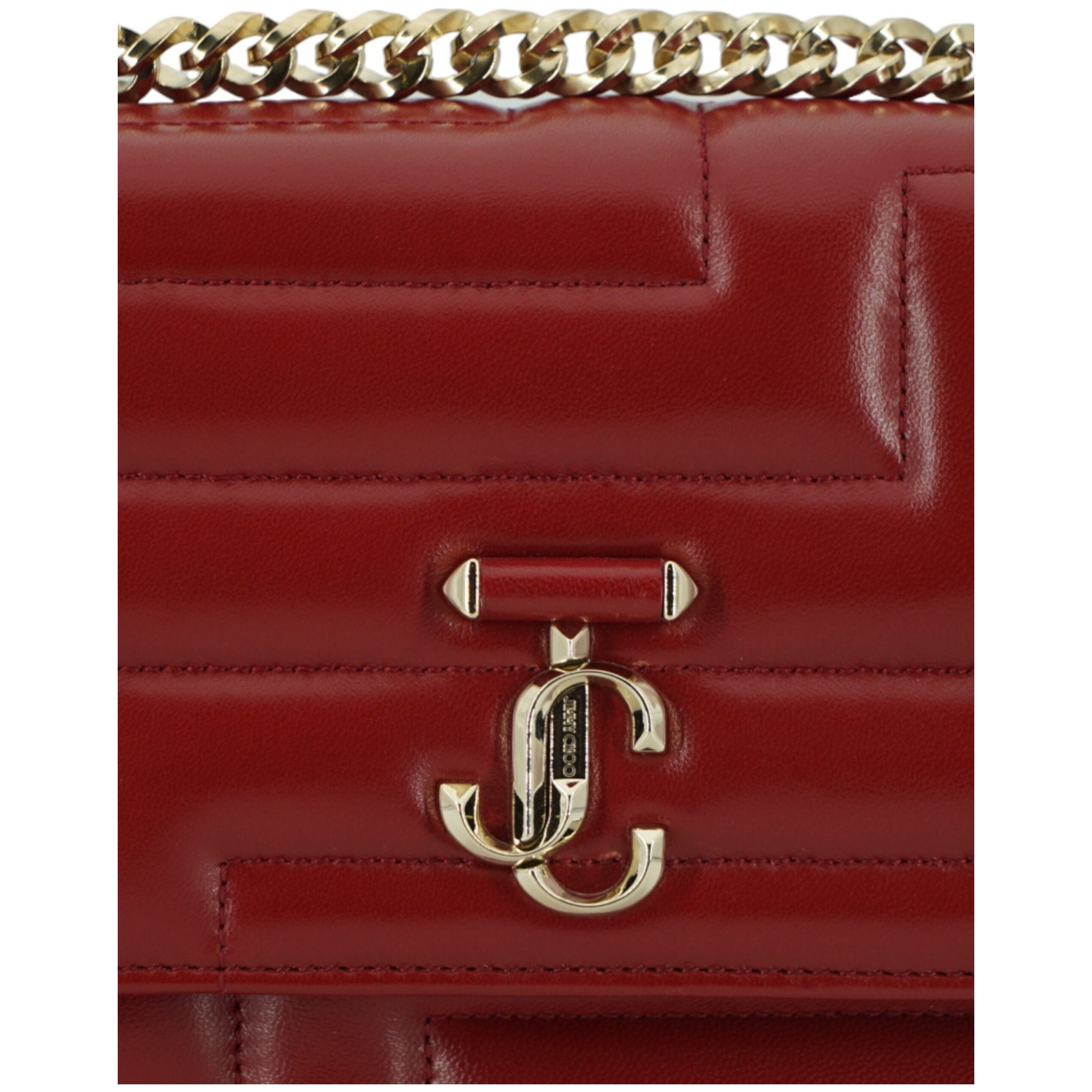 Dark Red Leather Shoulder Bag