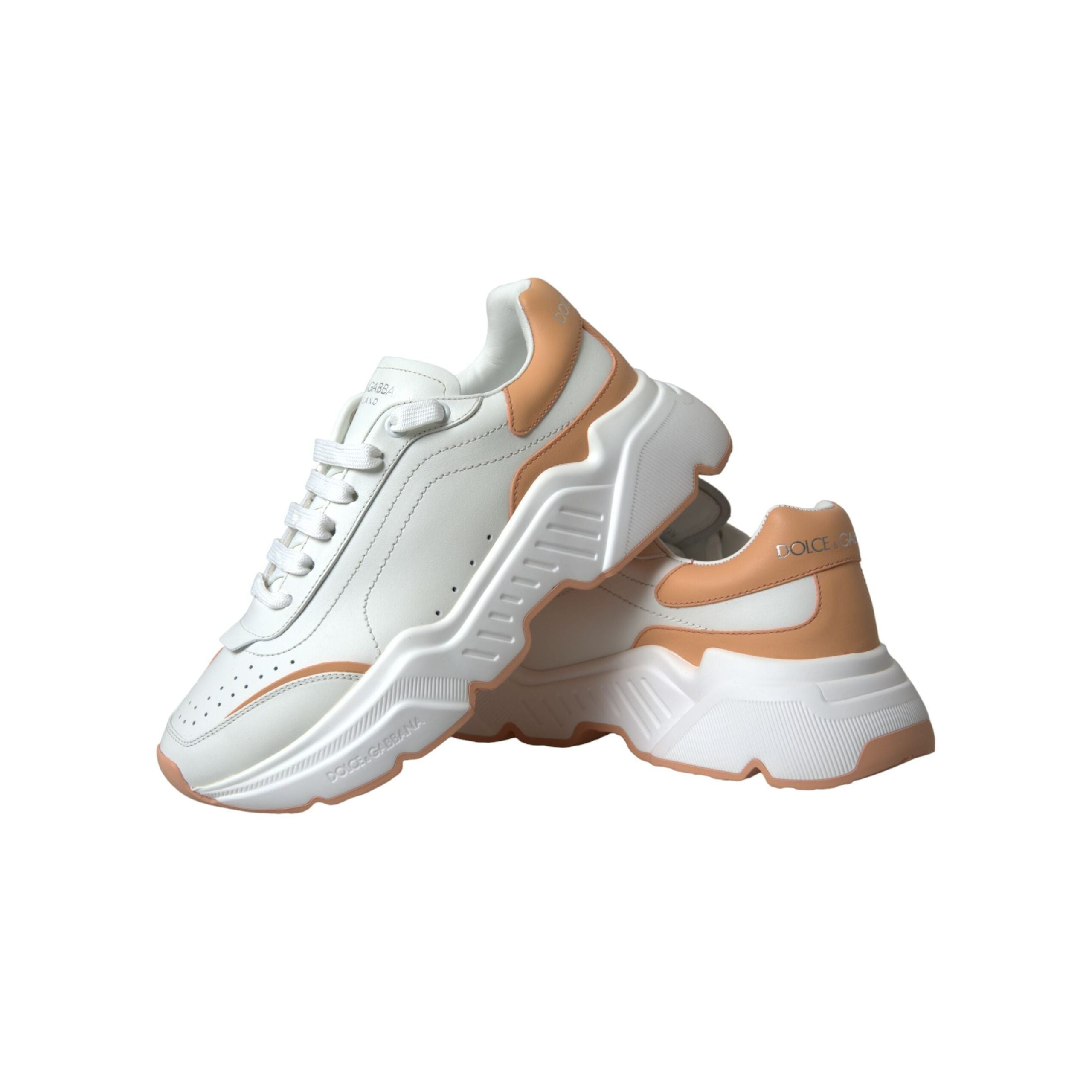 White Peach DAYMASTER Leather Sneakers Shoes