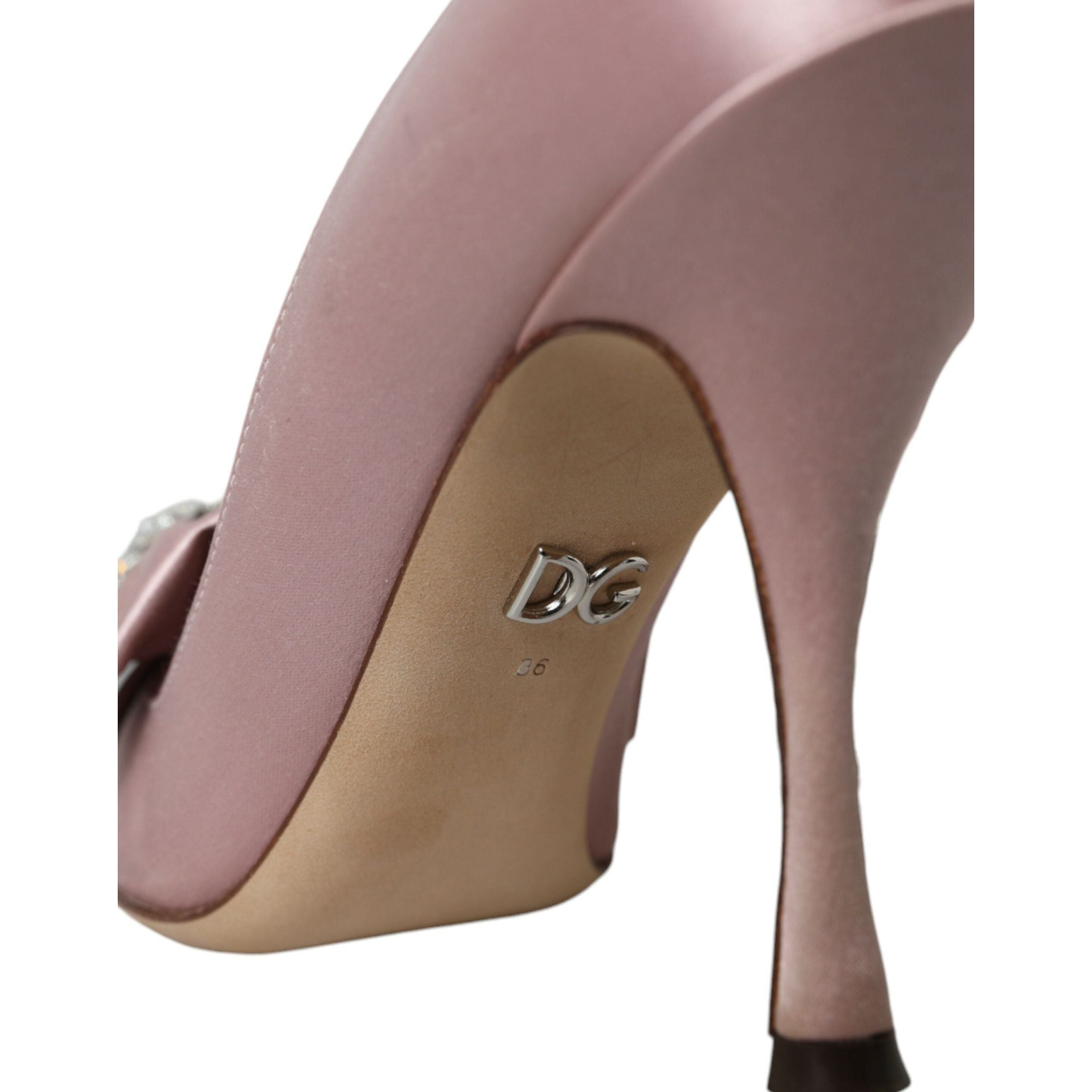 Pink Satin Crystal High Heels Pumps Shoes