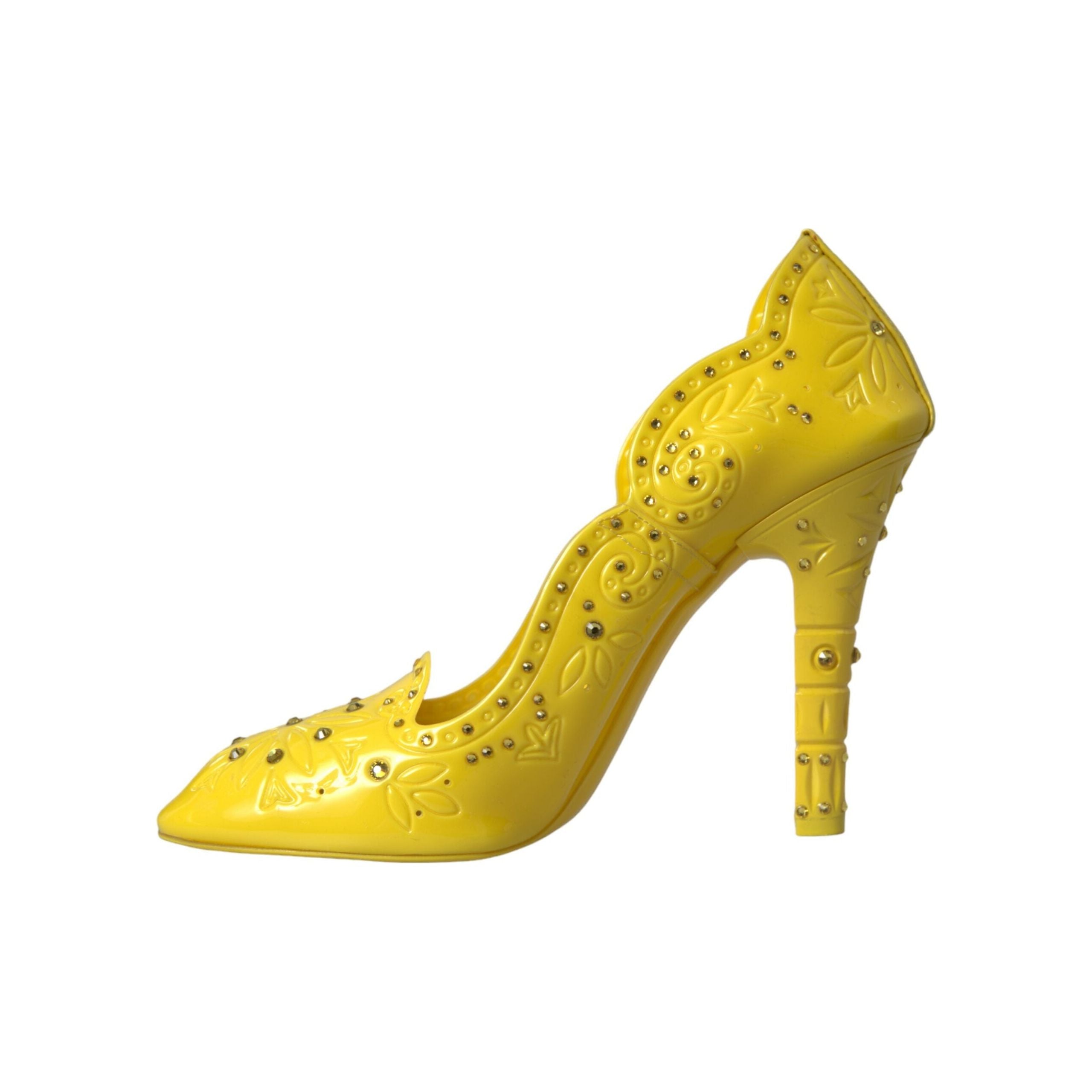 Yellow Crystal CINDERELLA Heels Pumps Shoes