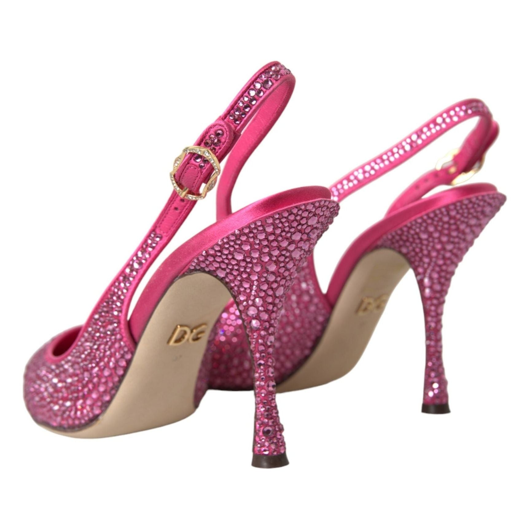 Pink Slingbacks Crystal Pumps Shoes