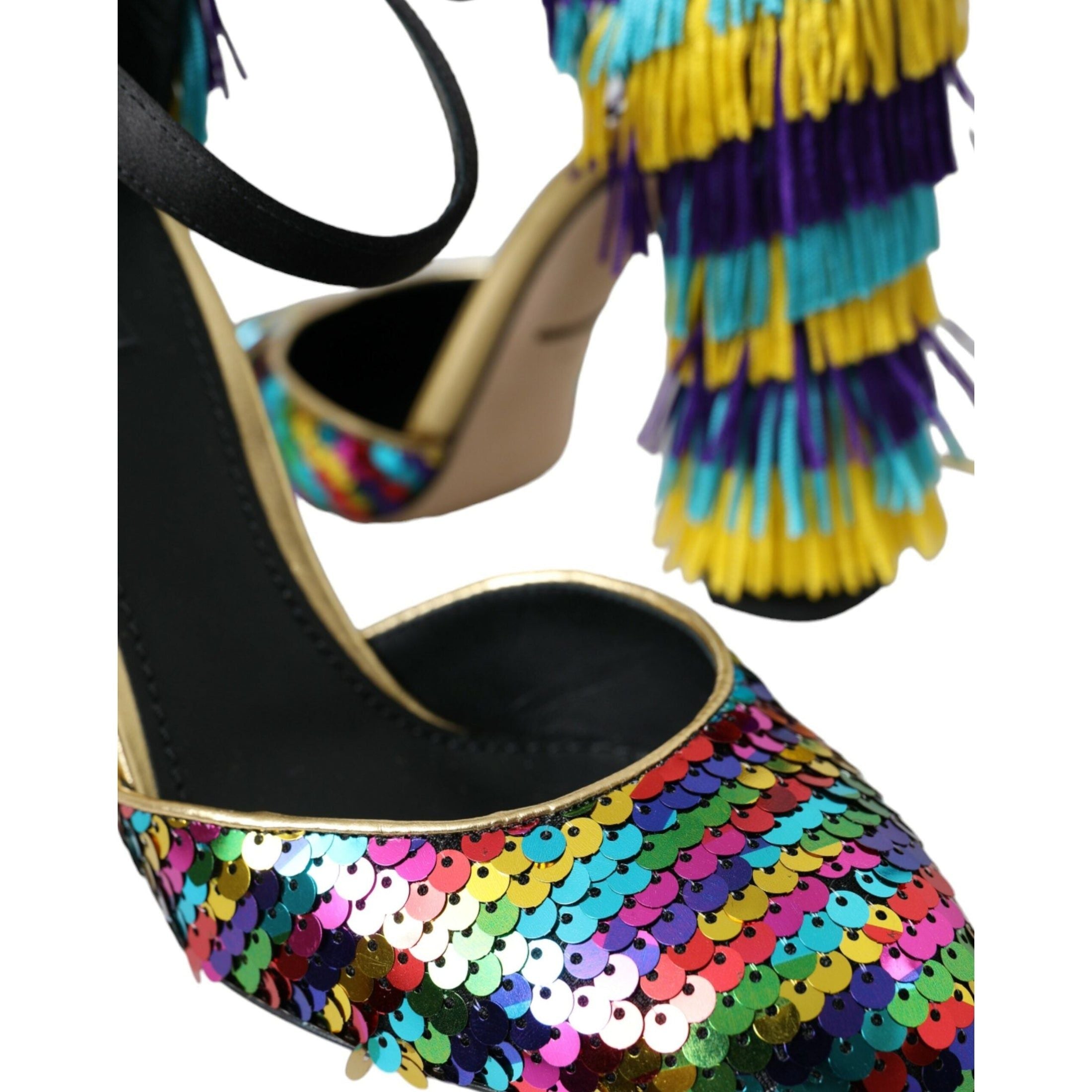 Multicolor Sequin Crystal Mary Jane Shoes