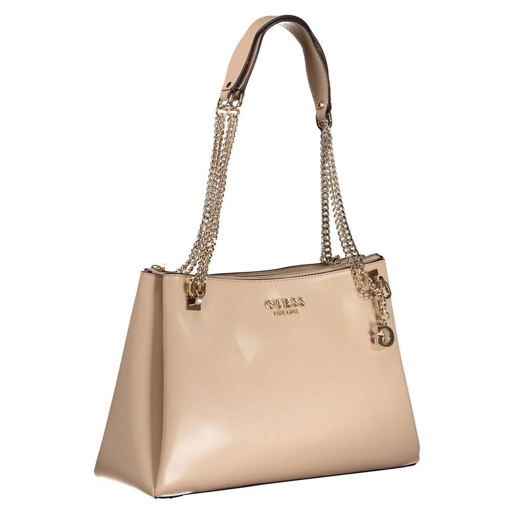 Beige Polyethylene Handbag