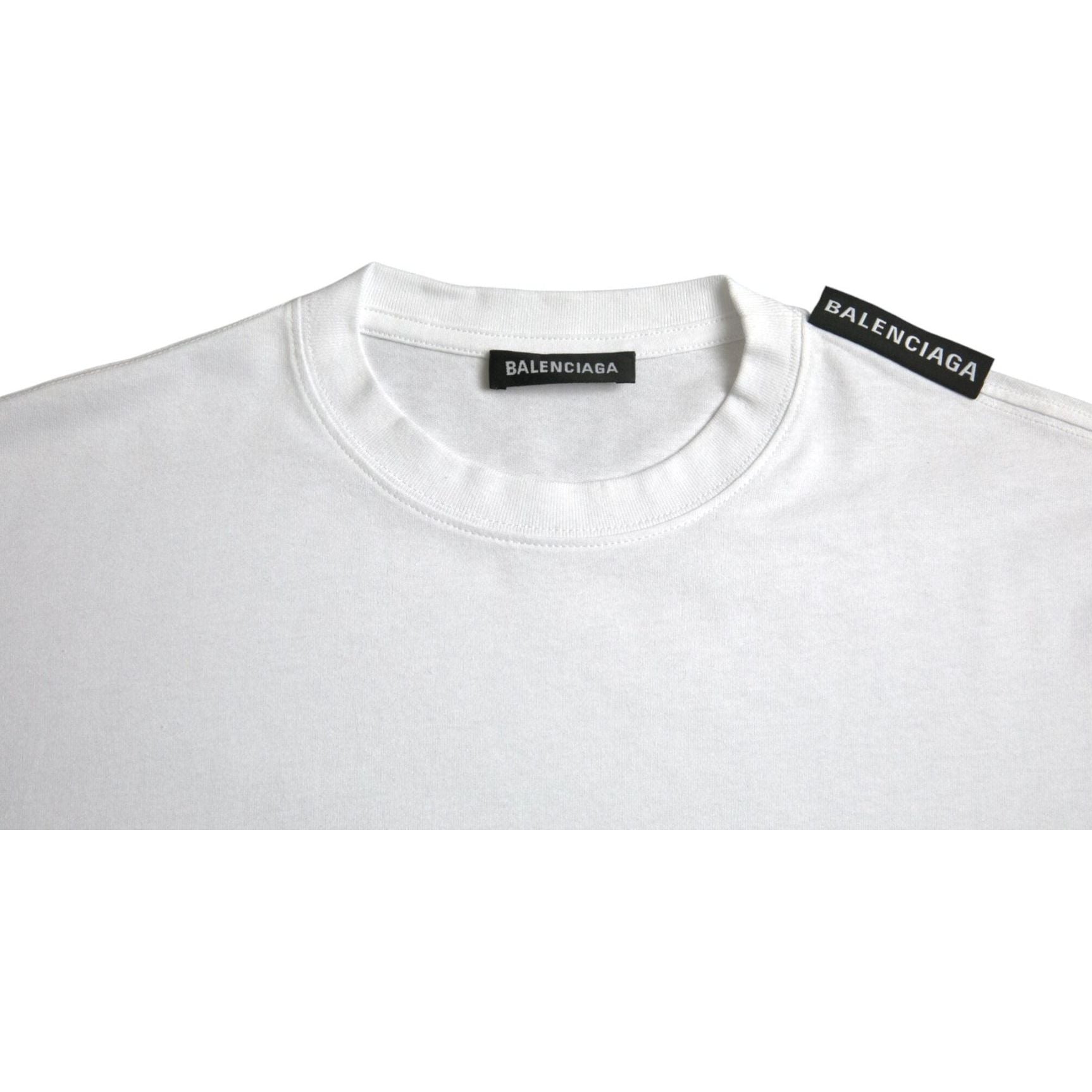 Off White Cotton Jersey Round Neck T-shirt