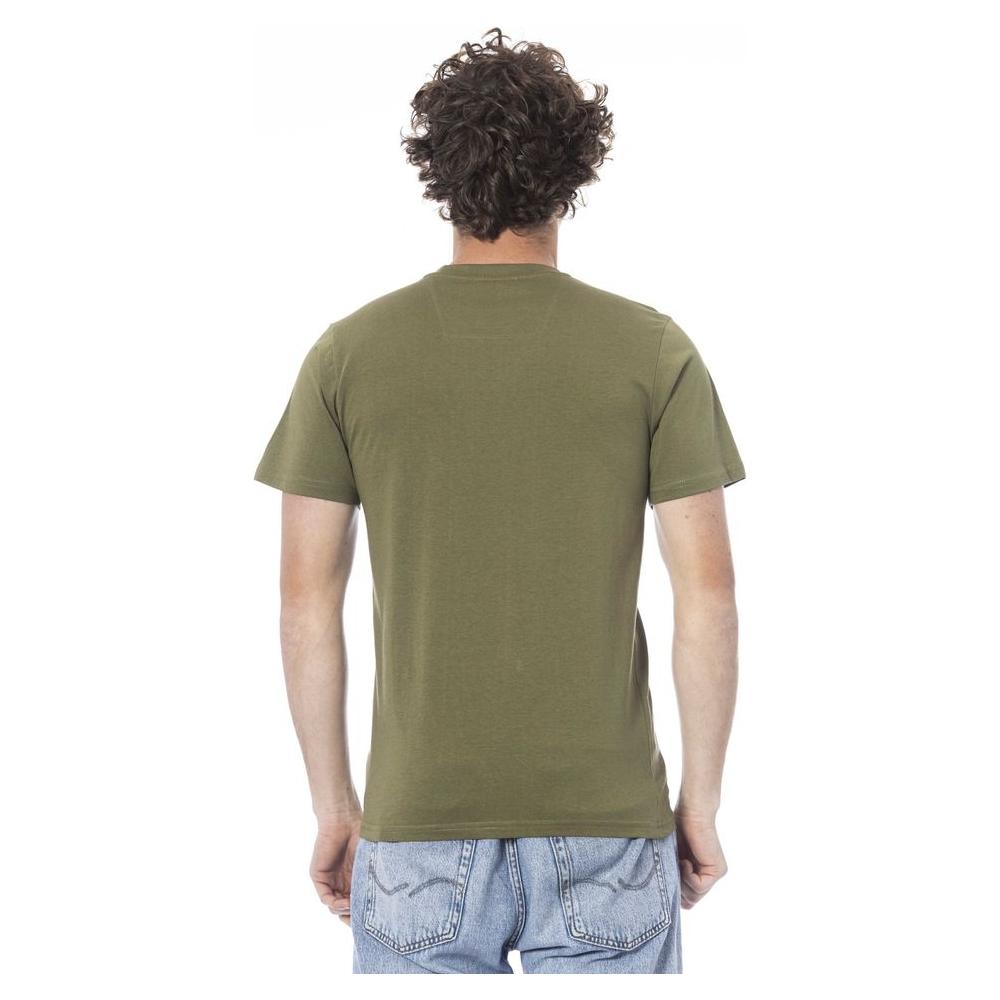 Green Cotton Men T-Shirt