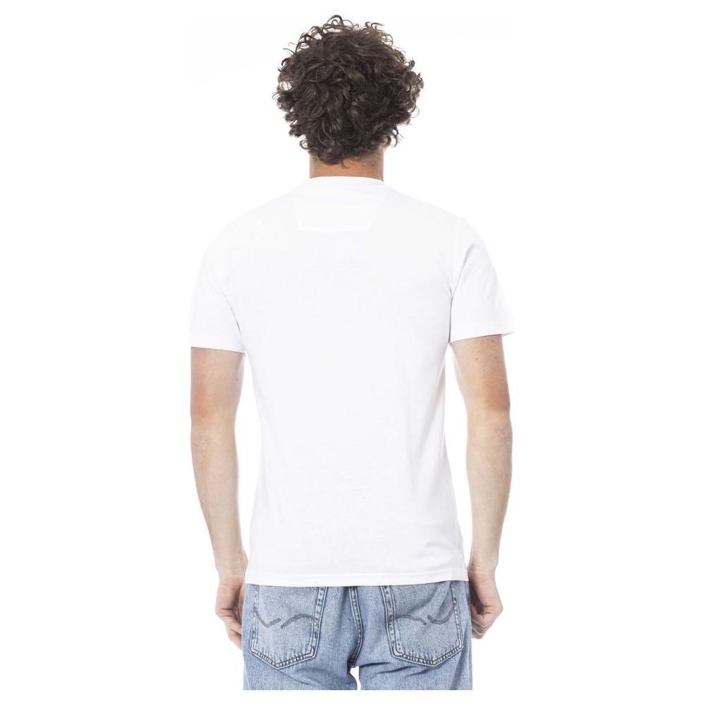 White Cotton Men T-Shirt