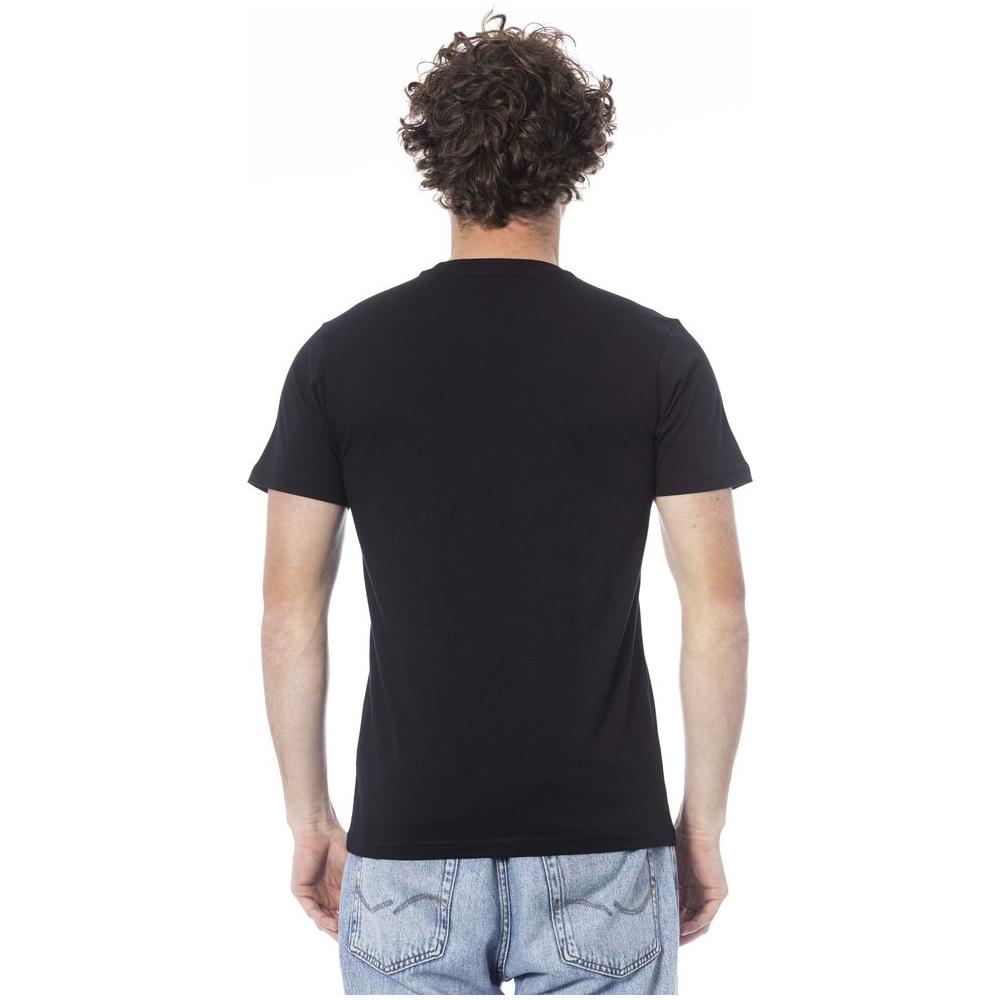 Black Cotton Men T-Shirt