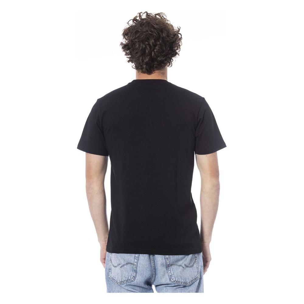 Black Cotton Men T-Shirt