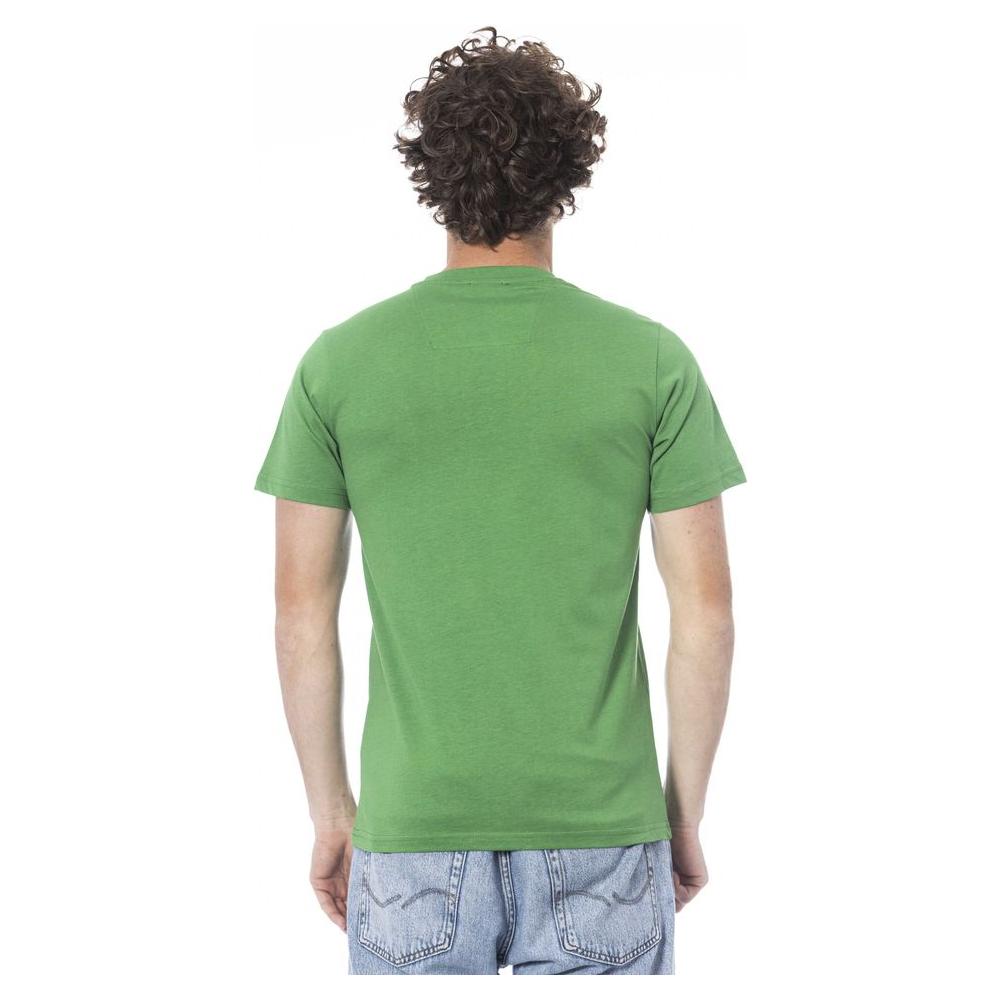 Green Cotton Men T-Shirt