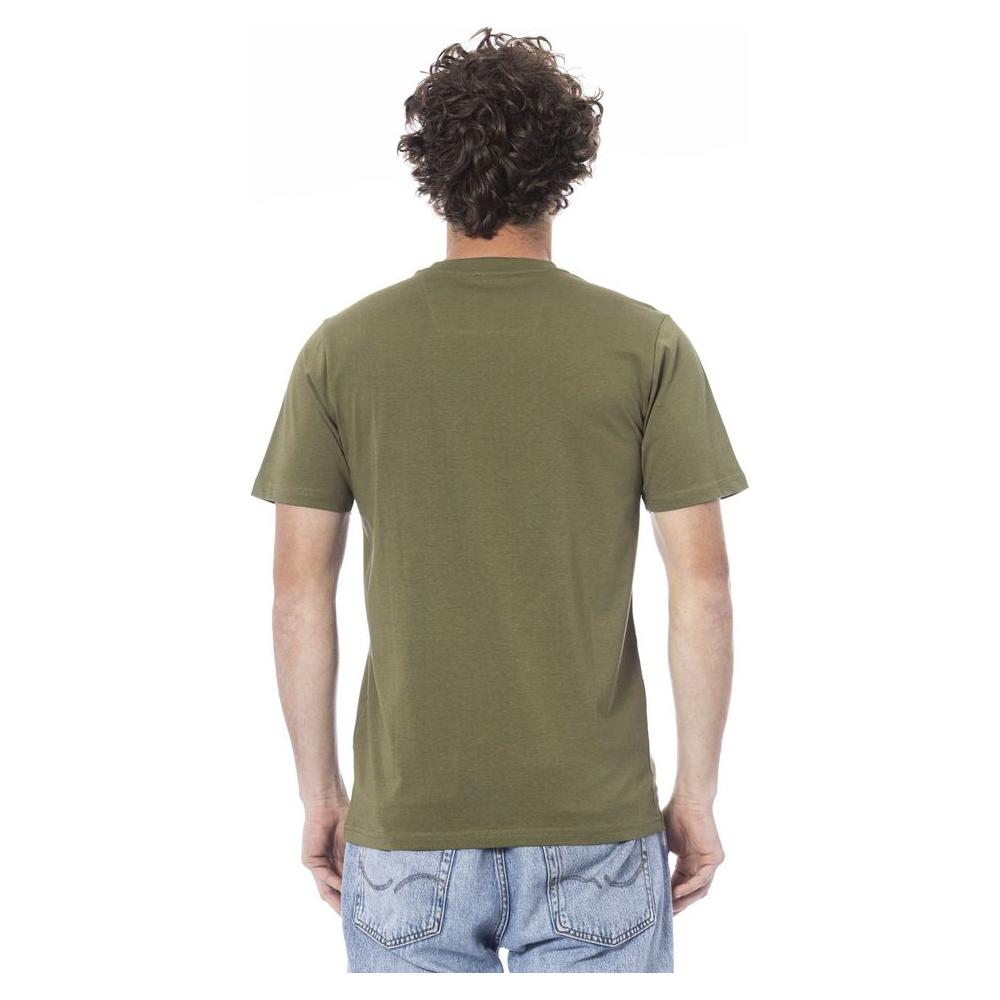 Green Cotton Men T-Shirt