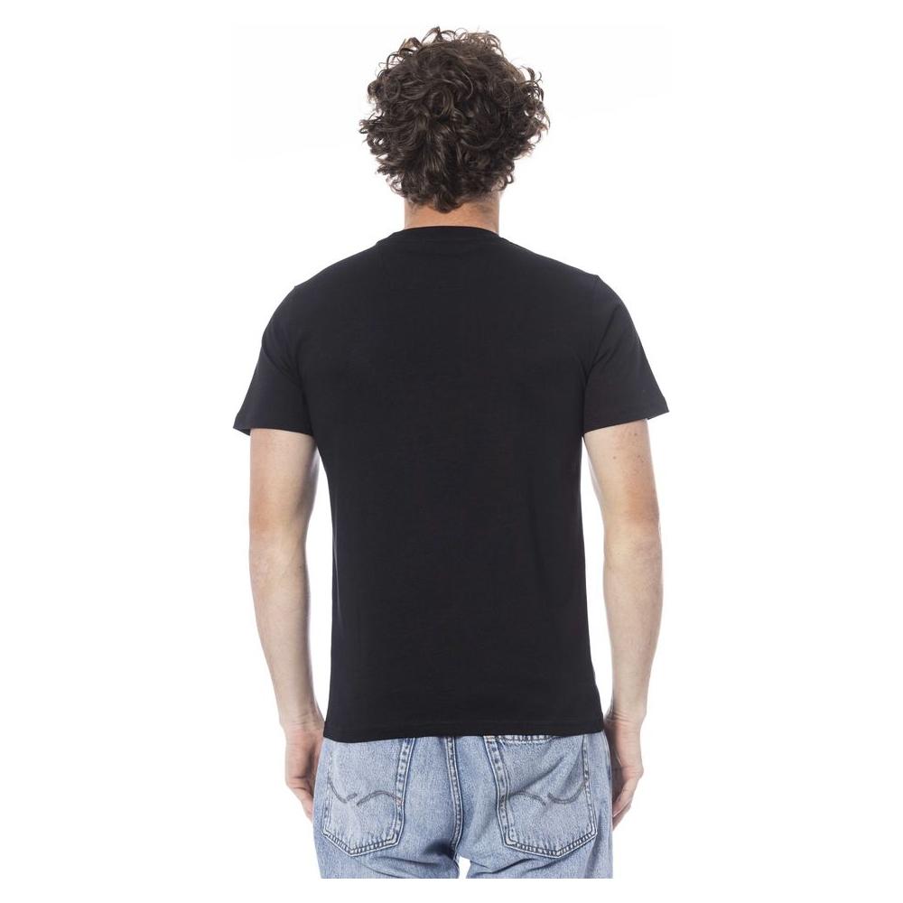 Black Cotton Men T-Shirt