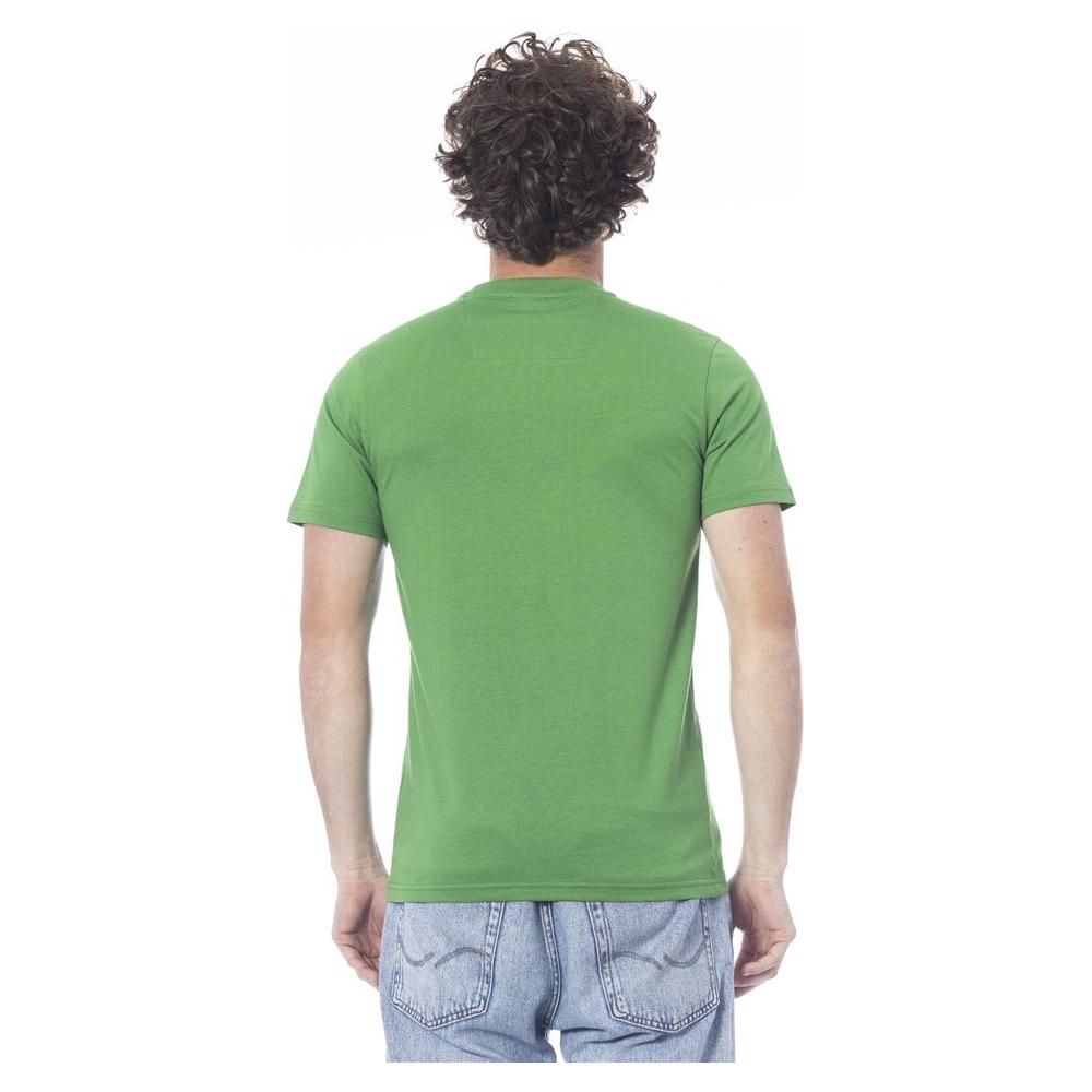 Green Cotton Men T-Shirt