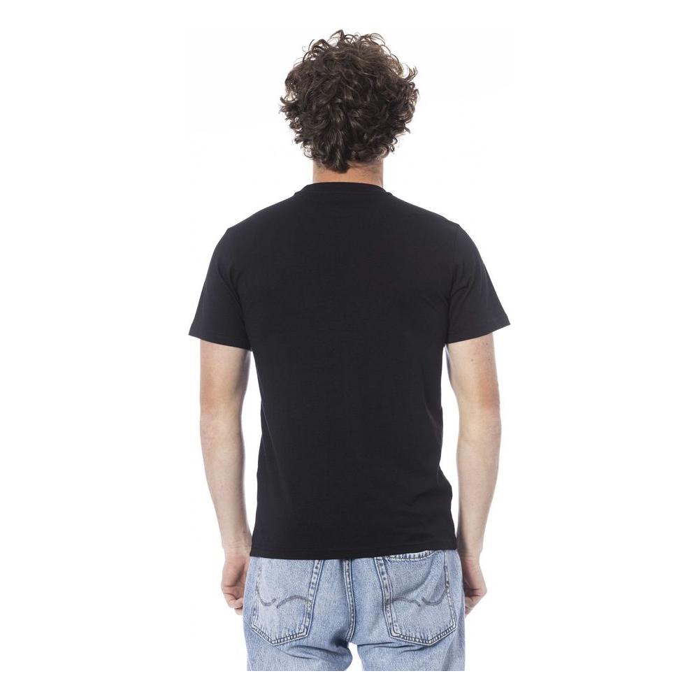 Black Cotton Men T-Shirt