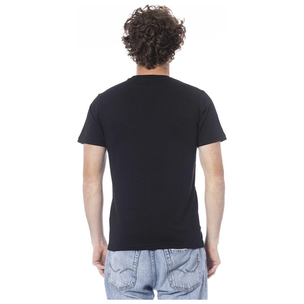 Black Cotton Men T-Shirt