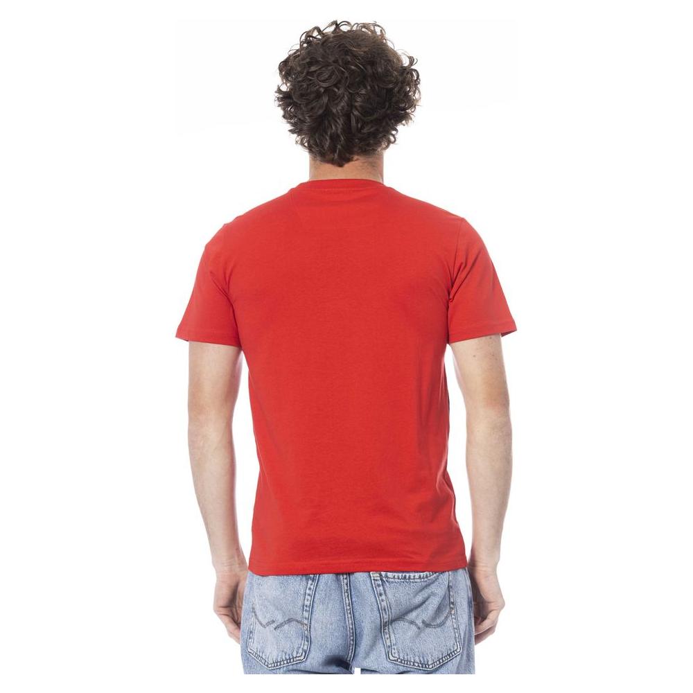 Red Cotton Men T-Shirt