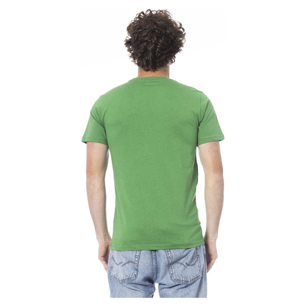 Green Cotton Men T-Shirt