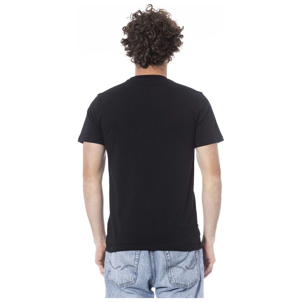 Black Cotton Men T-Shirt