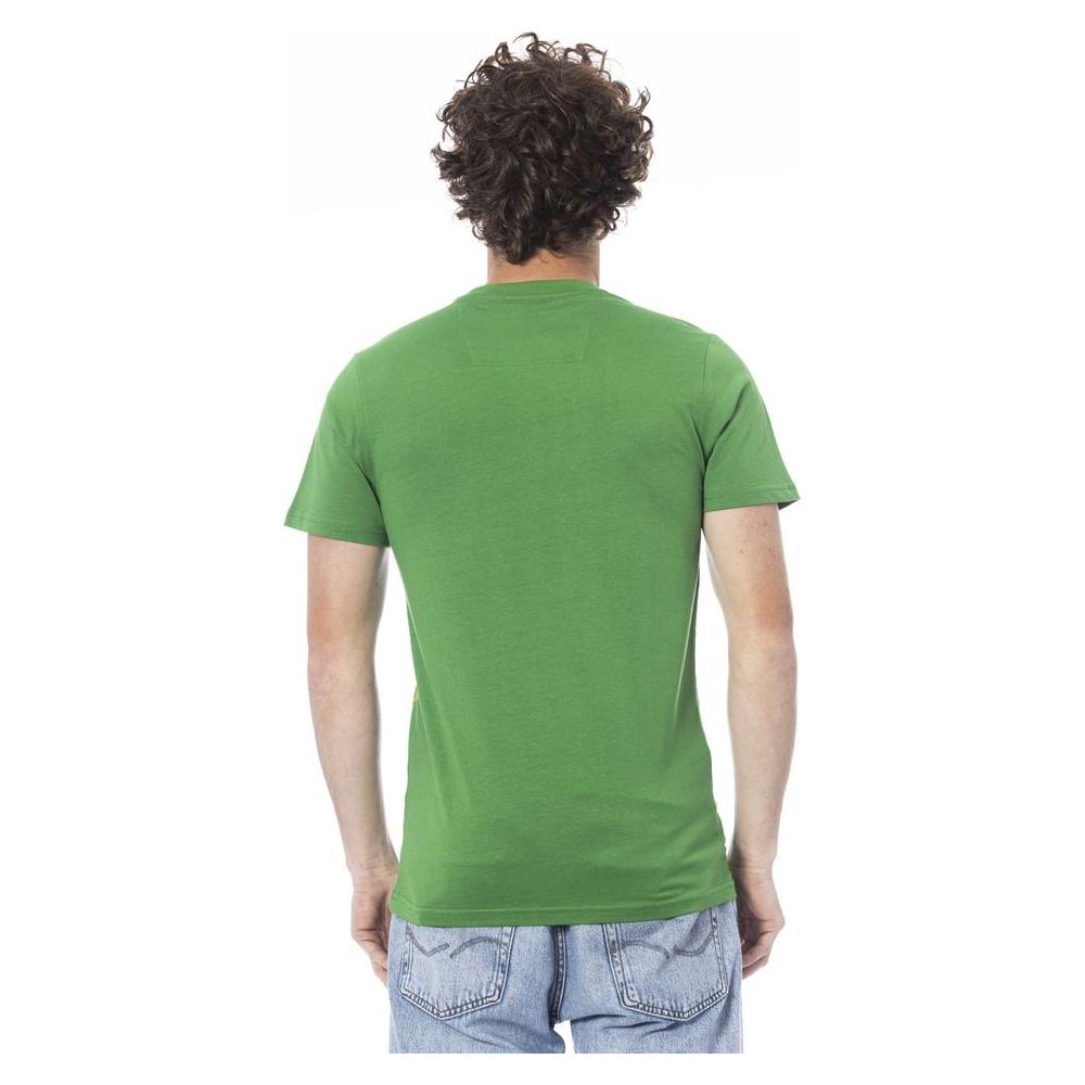 Green Cotton Men T-Shirt