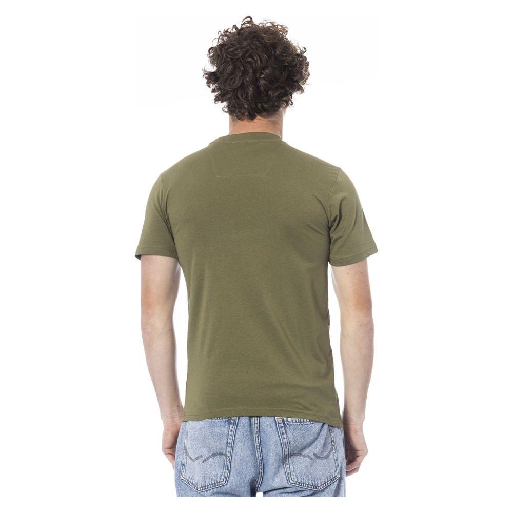 Green Cotton Men T-Shirt