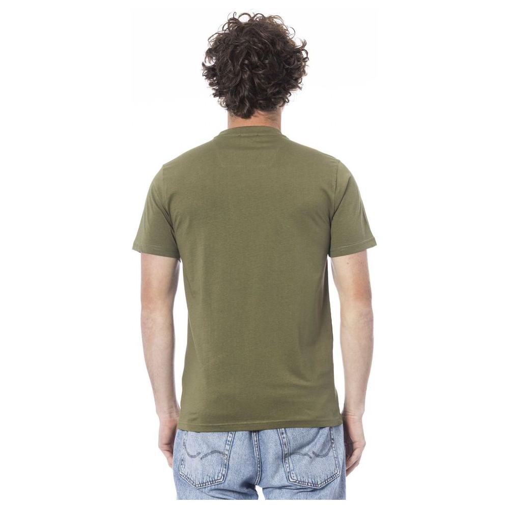 Green Cotton Men T-Shirt