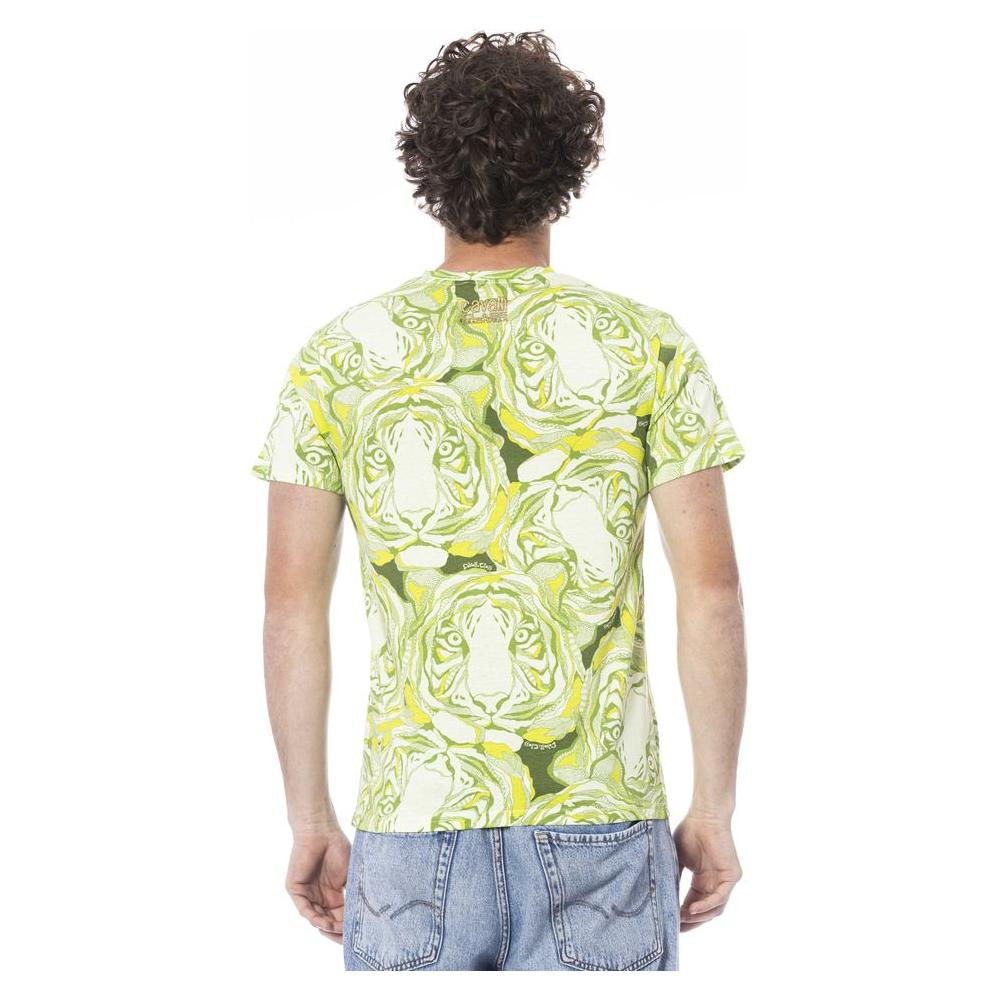 Green Cotton Men T-Shirt