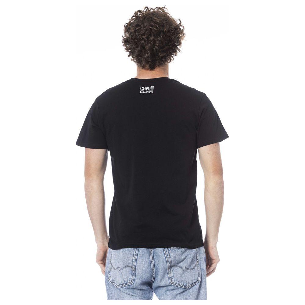 Black Cotton Men T-Shirt