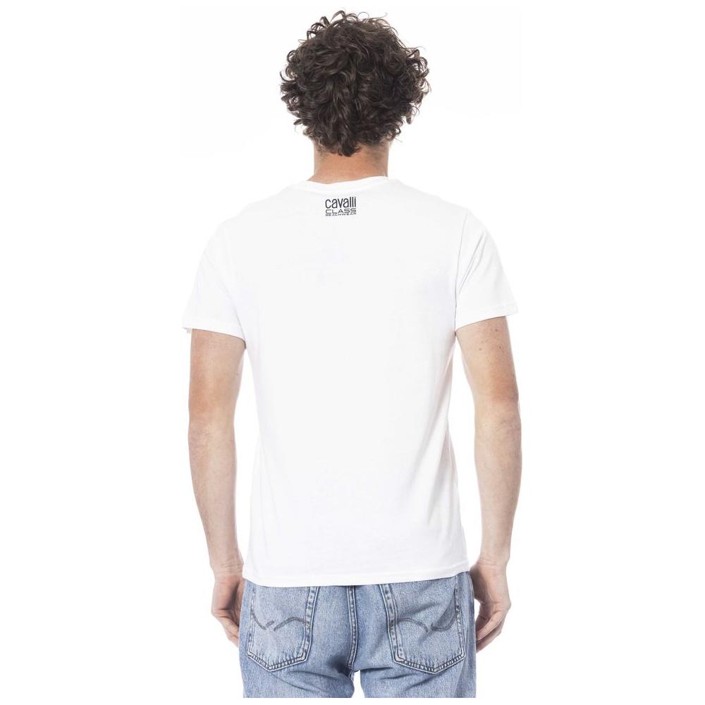 White Cotton Men T-Shirt